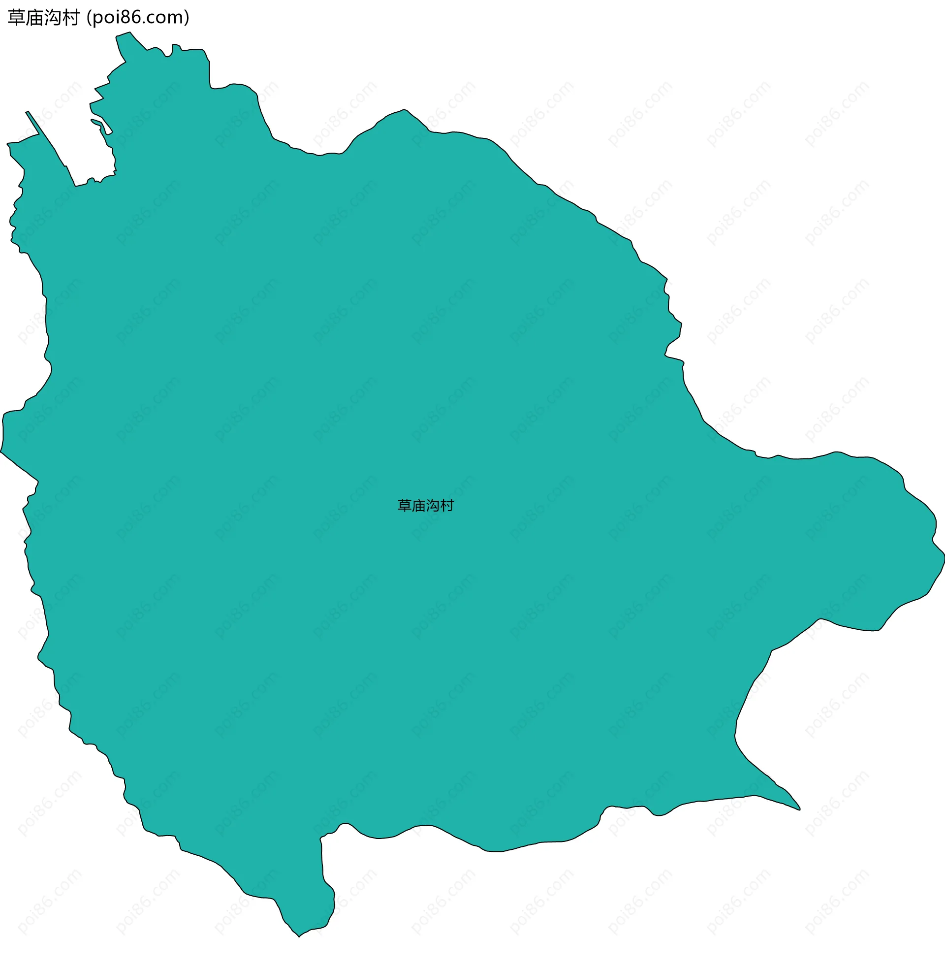 草庙沟村边界地图