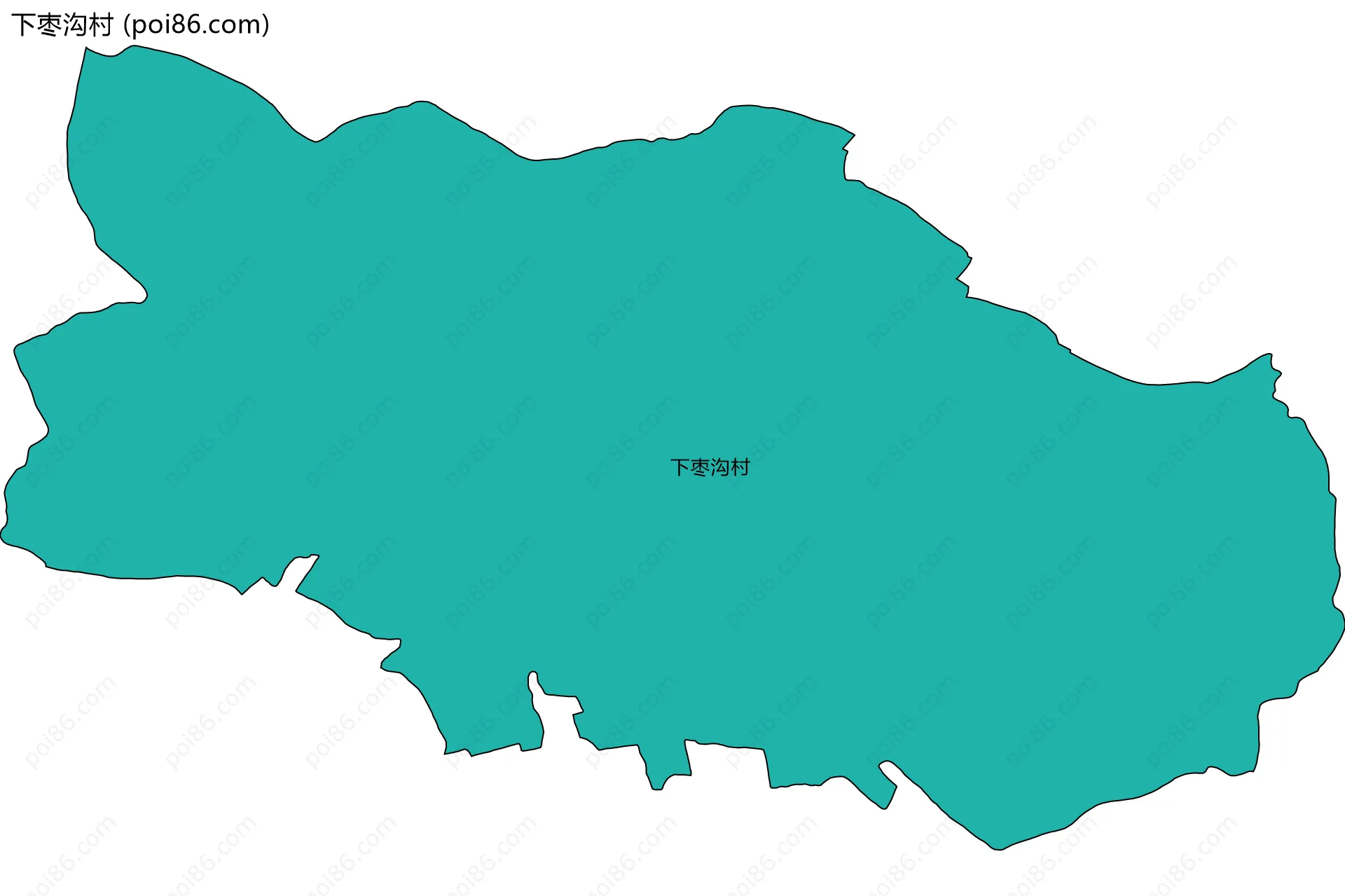 下枣沟村边界地图