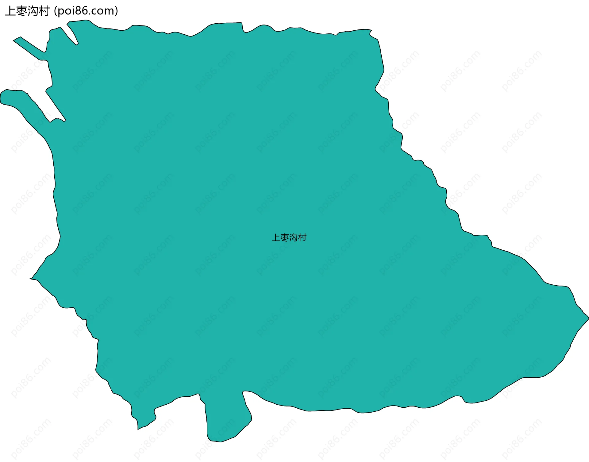 上枣沟村边界地图