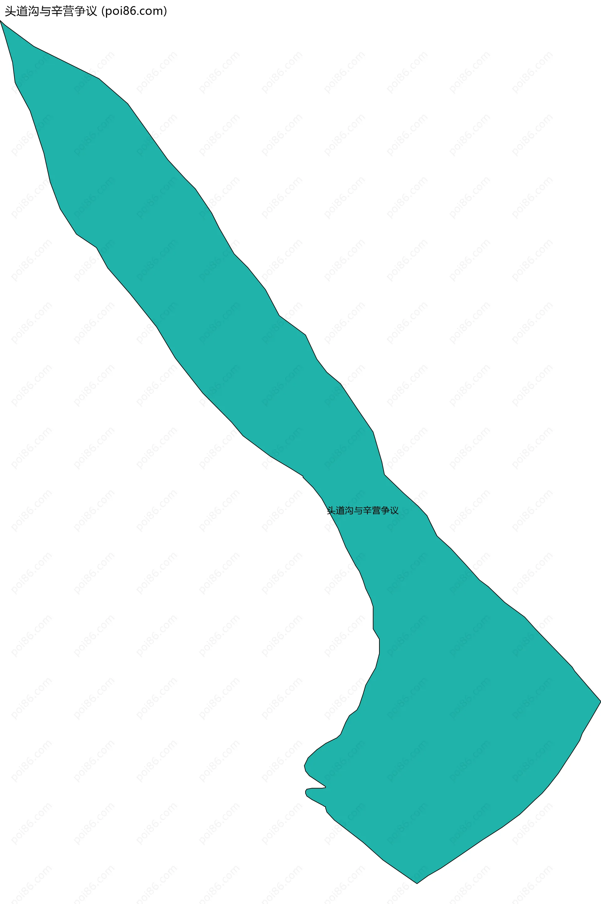 头道沟与辛营争议边界地图