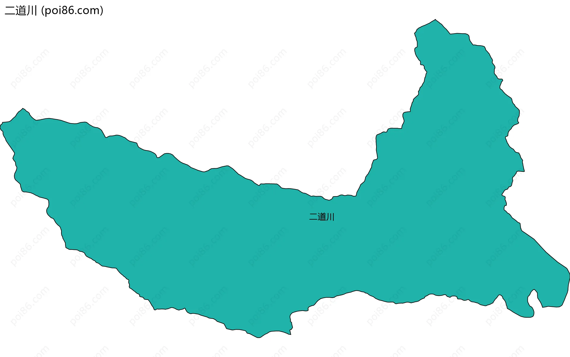 二道川边界地图