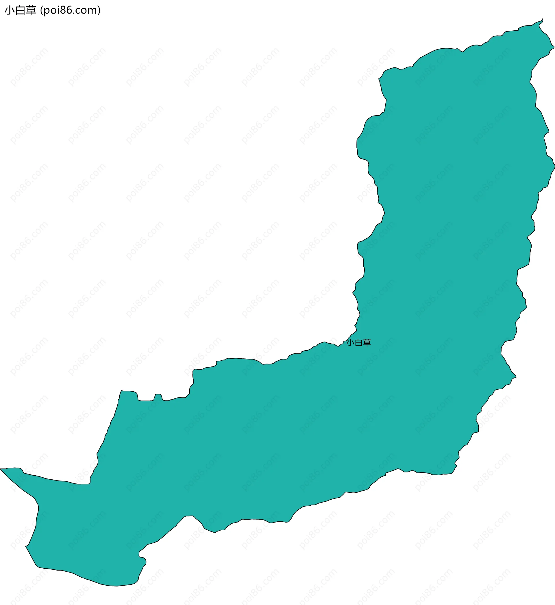 小白草边界地图
