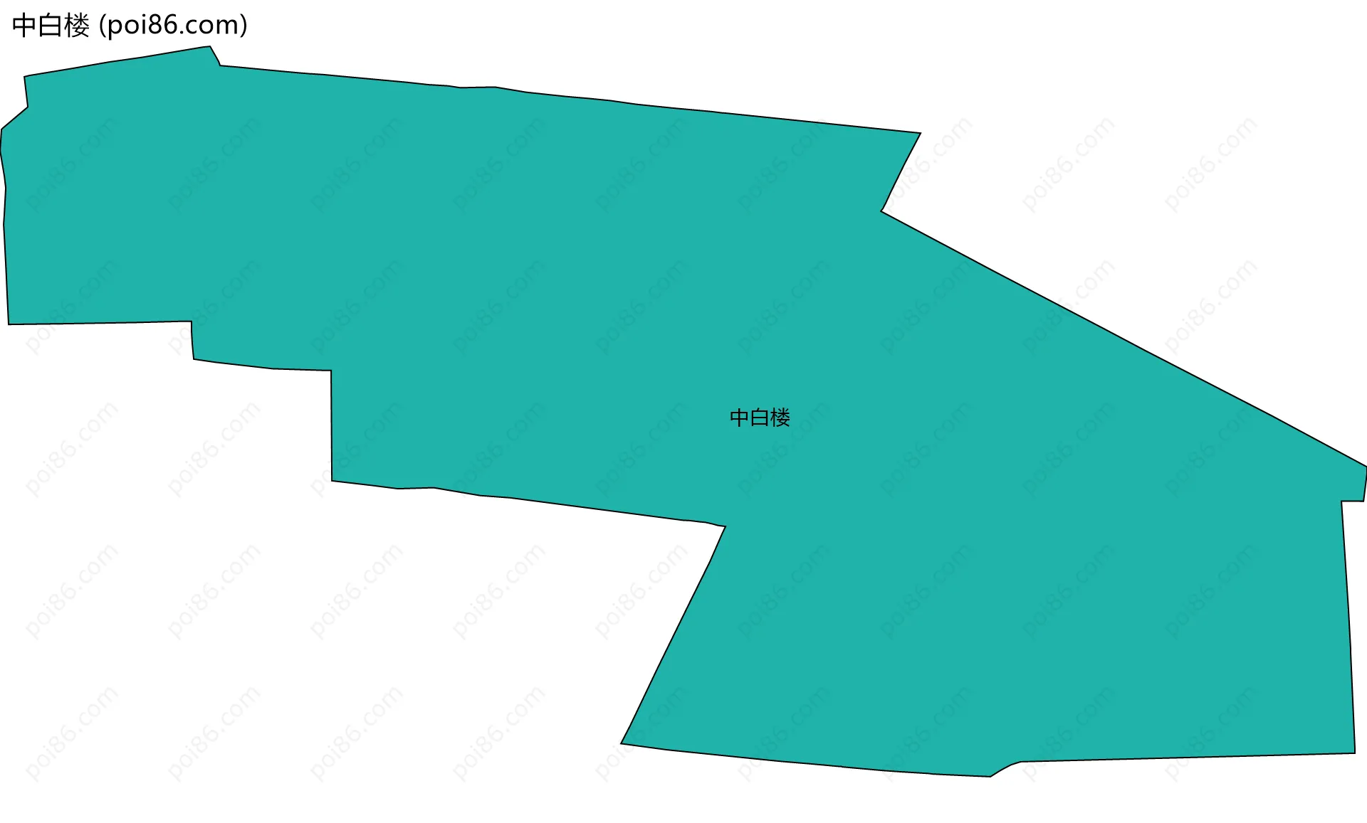 中白楼边界地图
