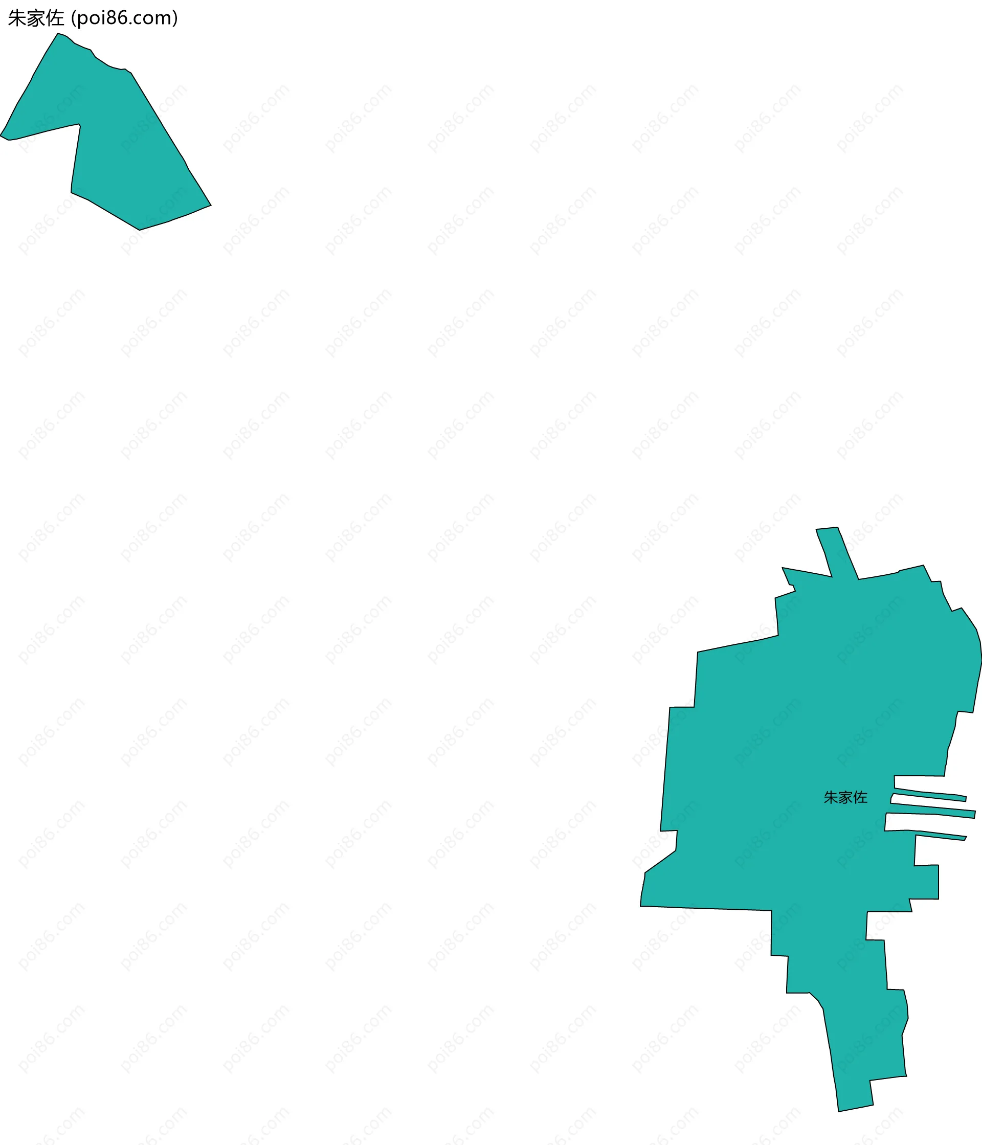 朱家佐边界地图