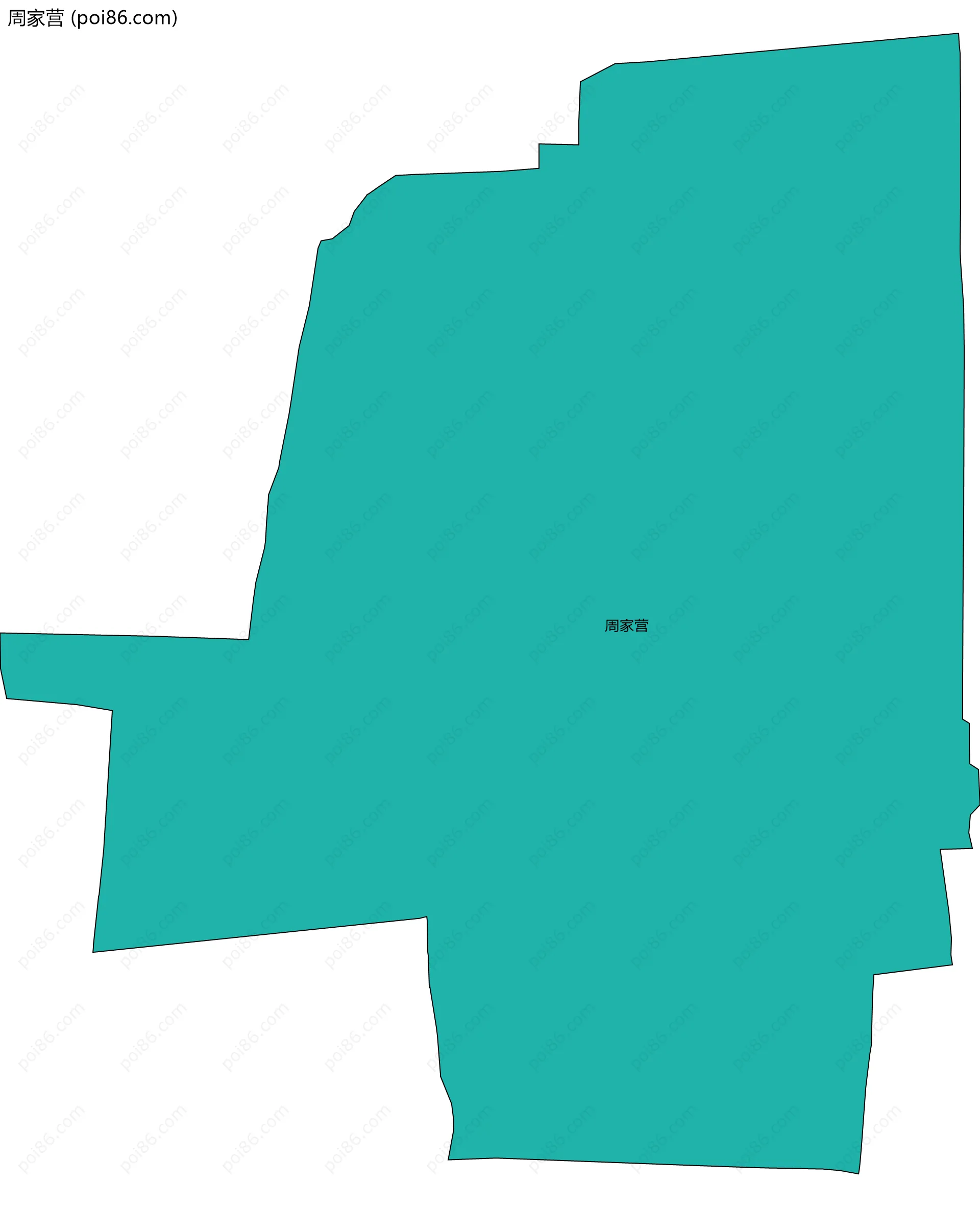 周家营边界地图