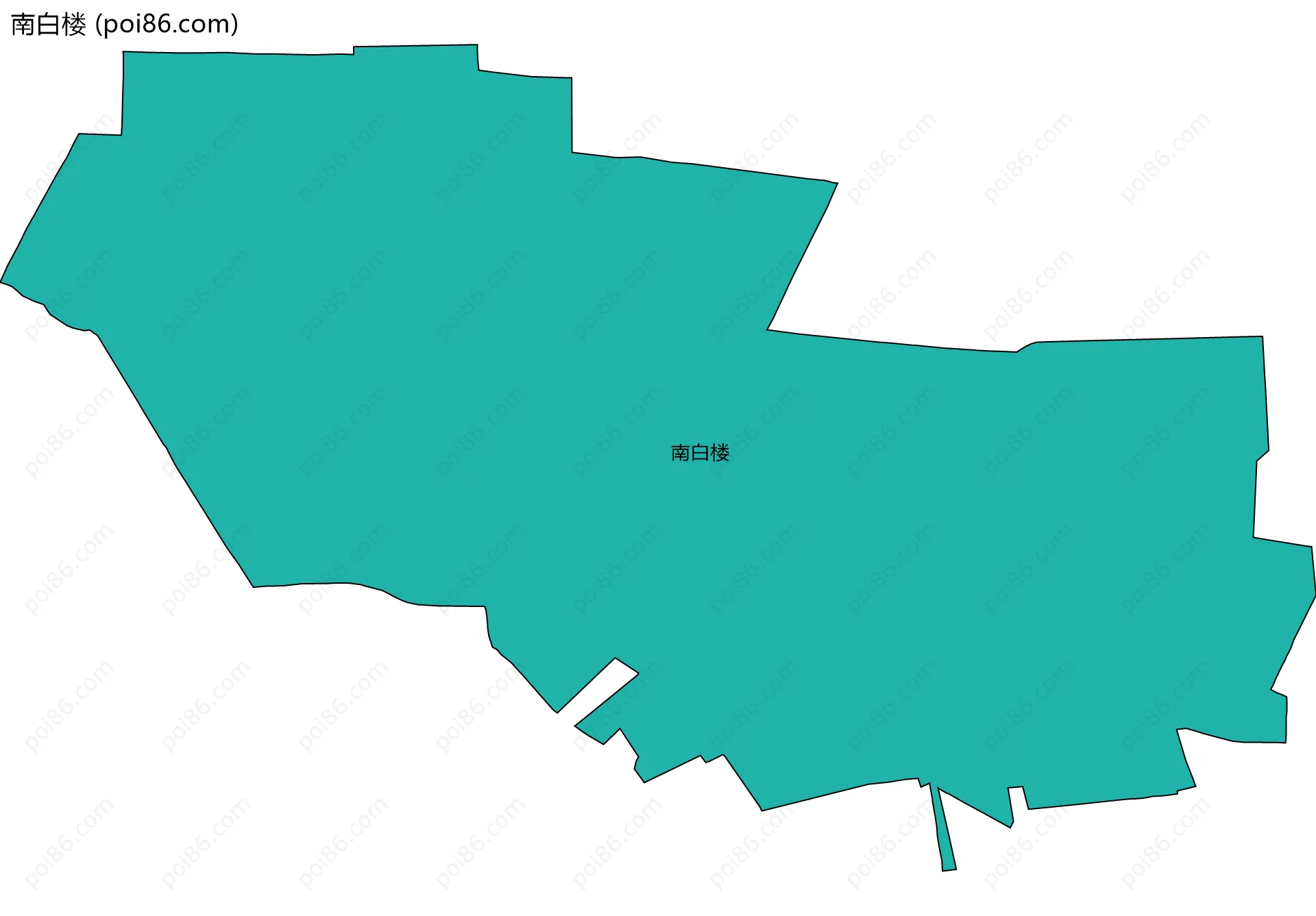 南白楼边界地图