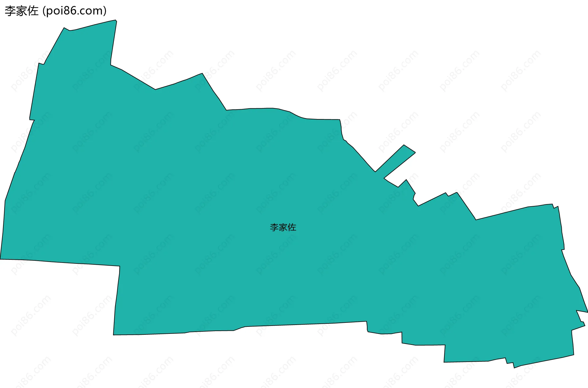 李家佐边界地图