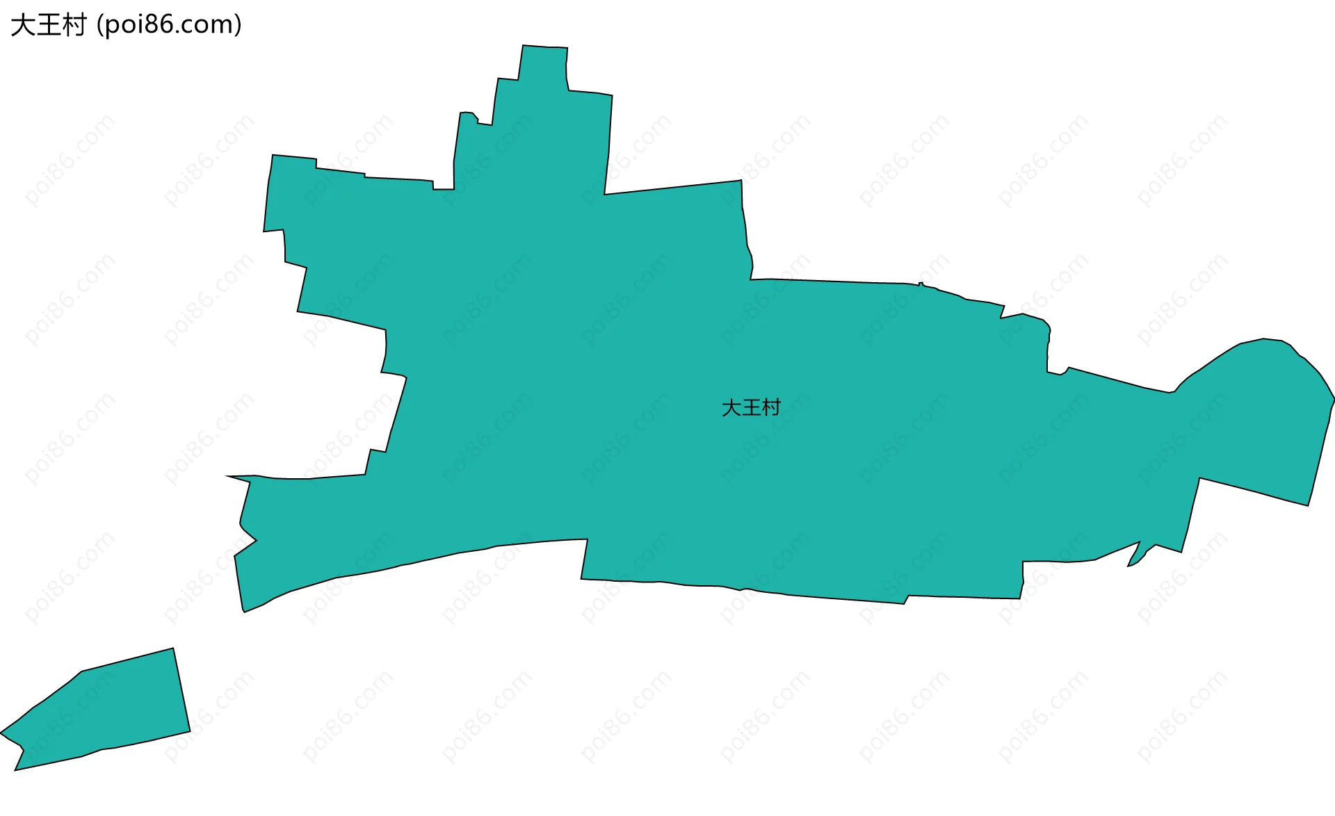 大王村边界地图