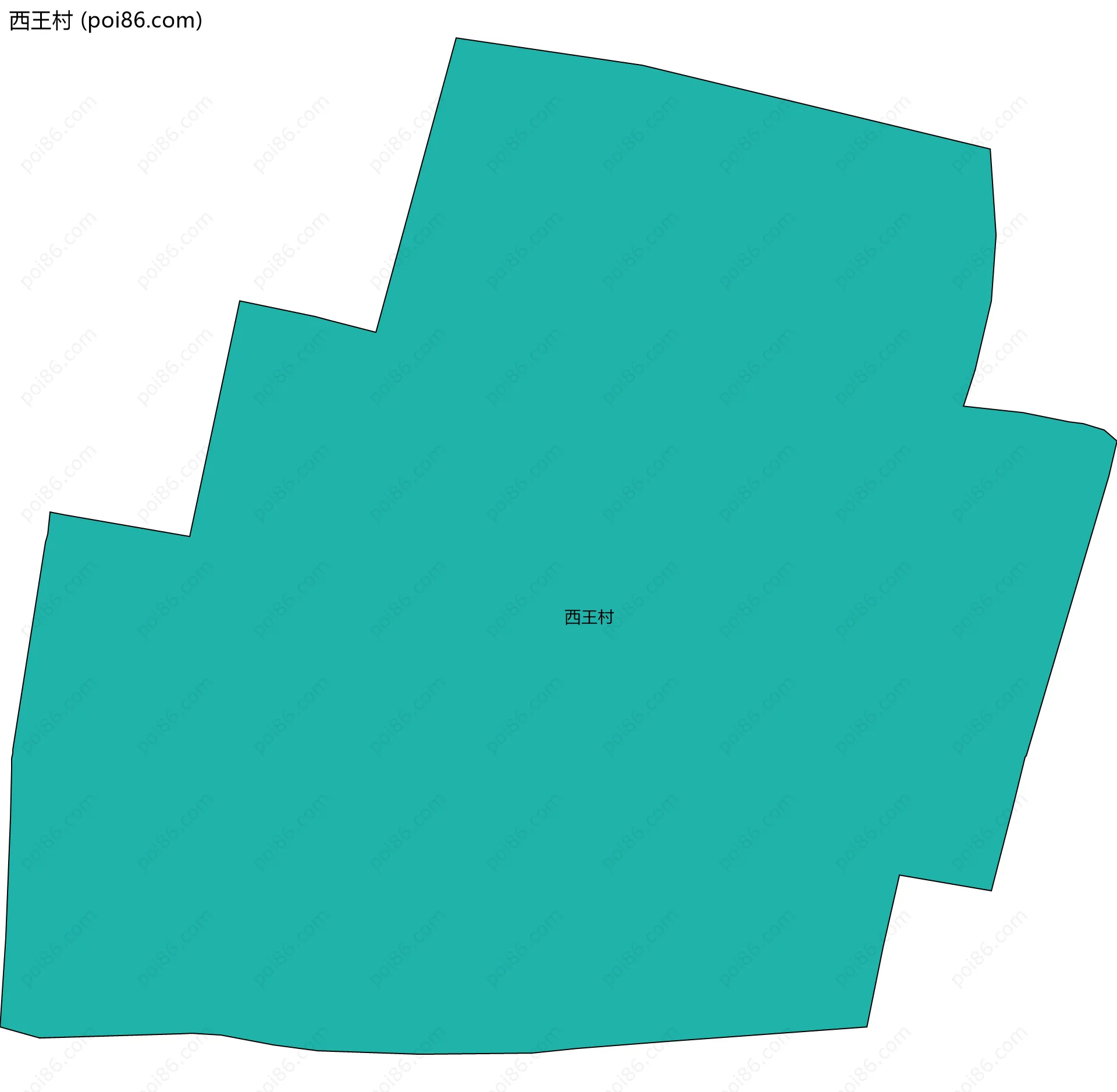 西王村边界地图