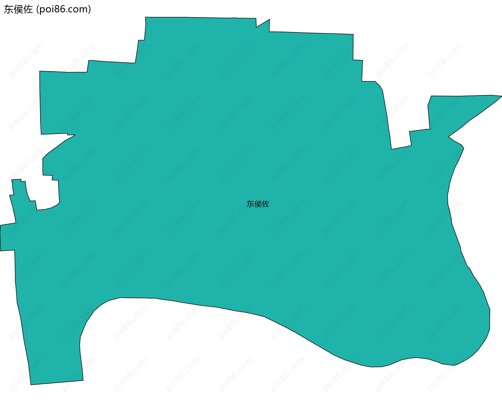 东侯佐边界地图