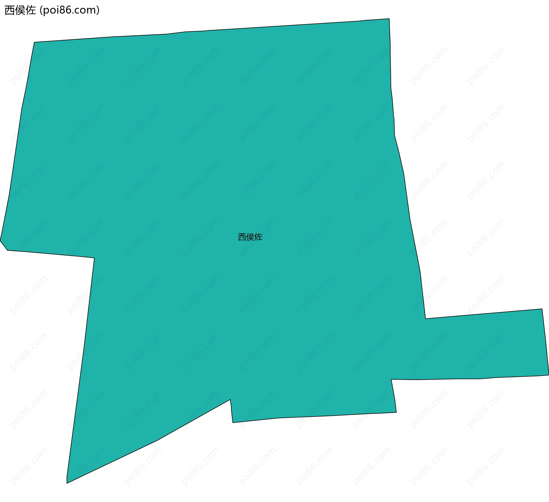 西侯佐边界地图