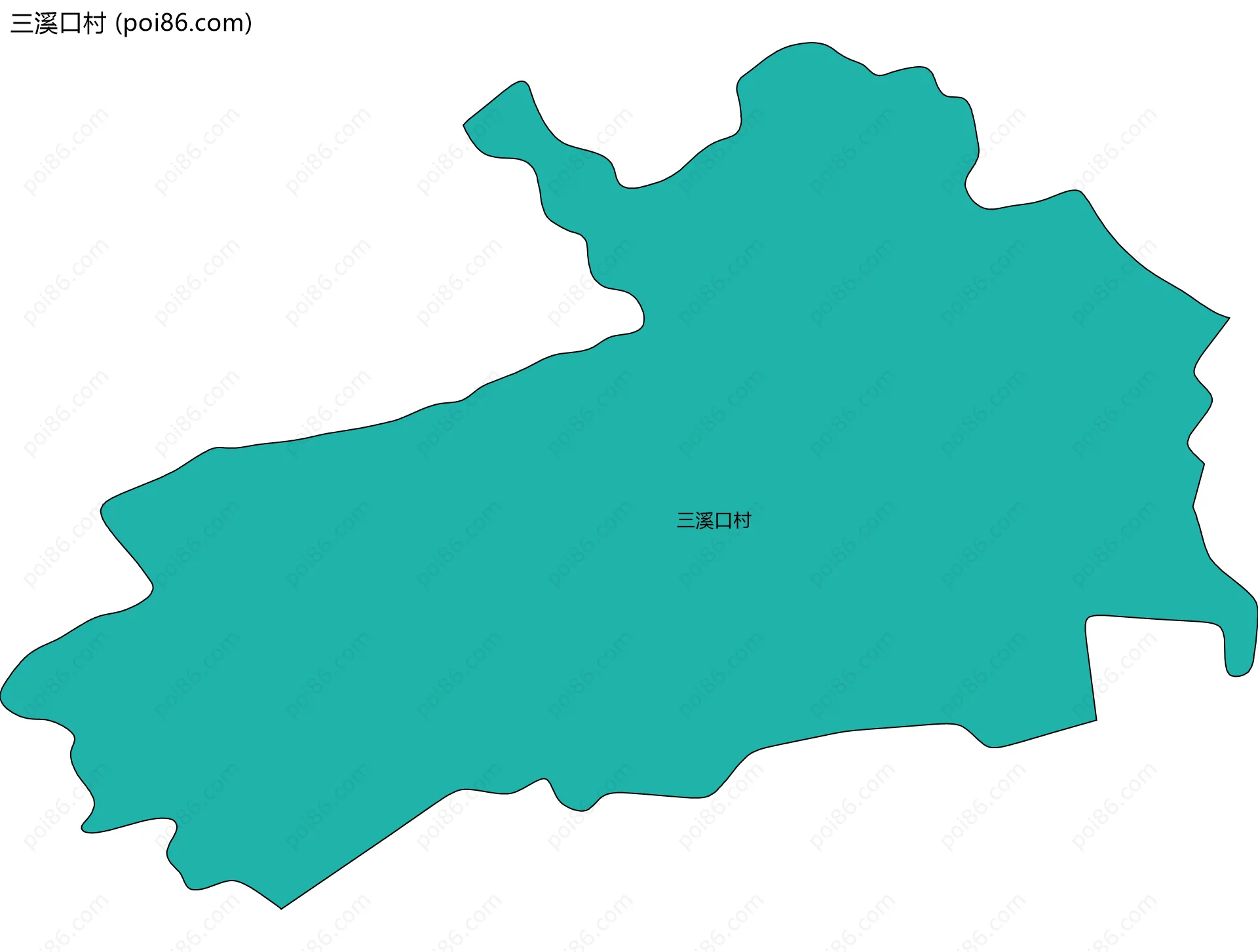三溪口村边界地图