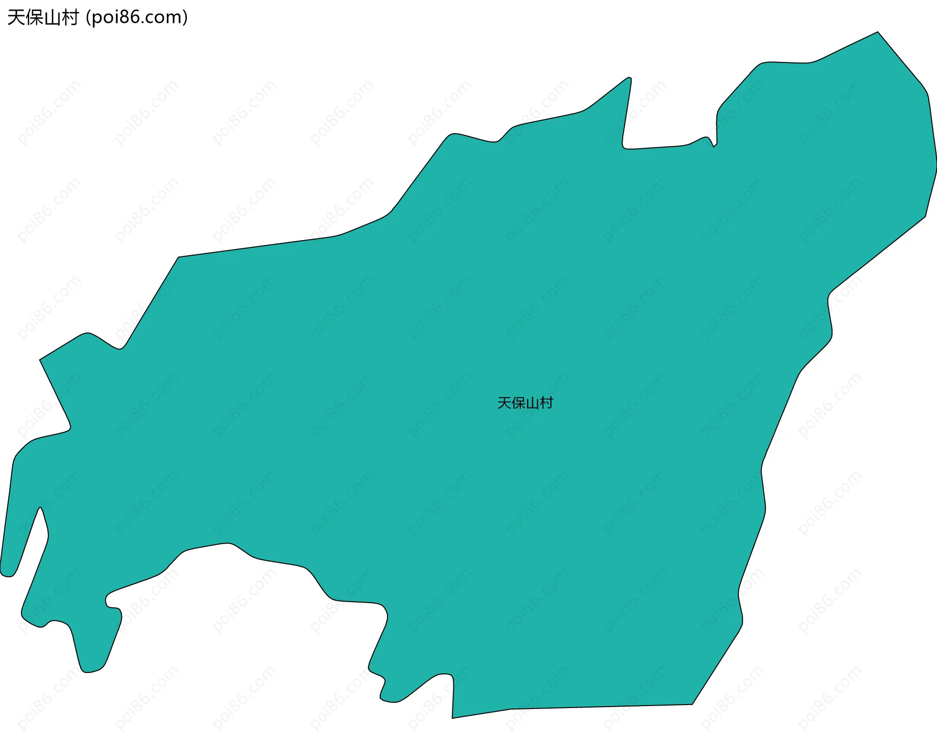 天保山村边界地图