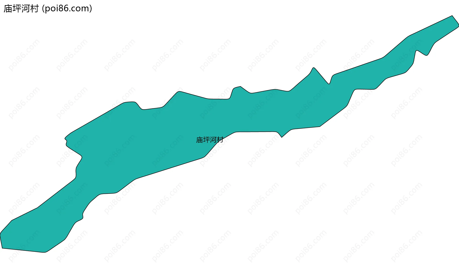 庙坪河村边界地图