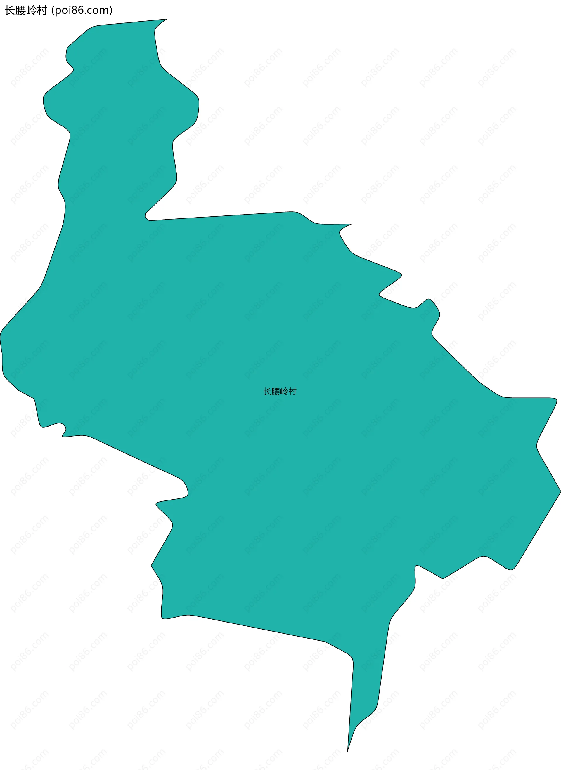 长腰岭村边界地图