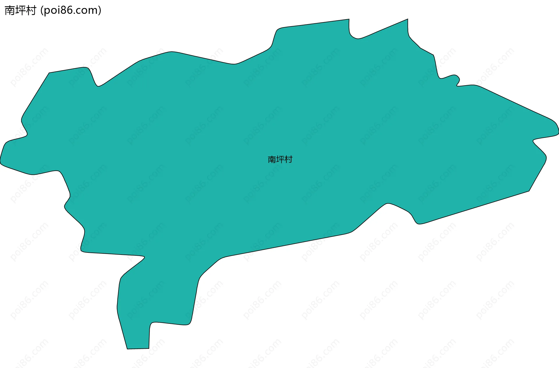 南坪村边界地图