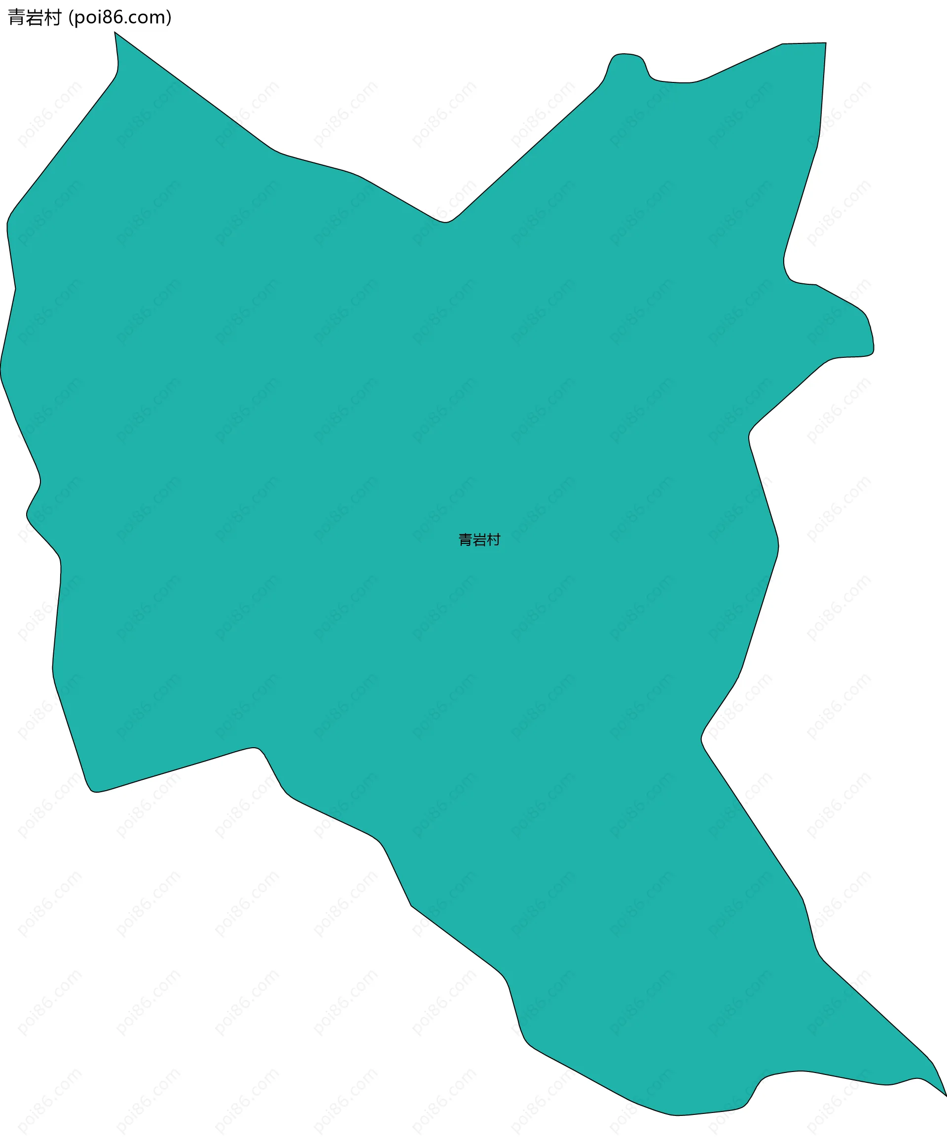 青岩村边界地图