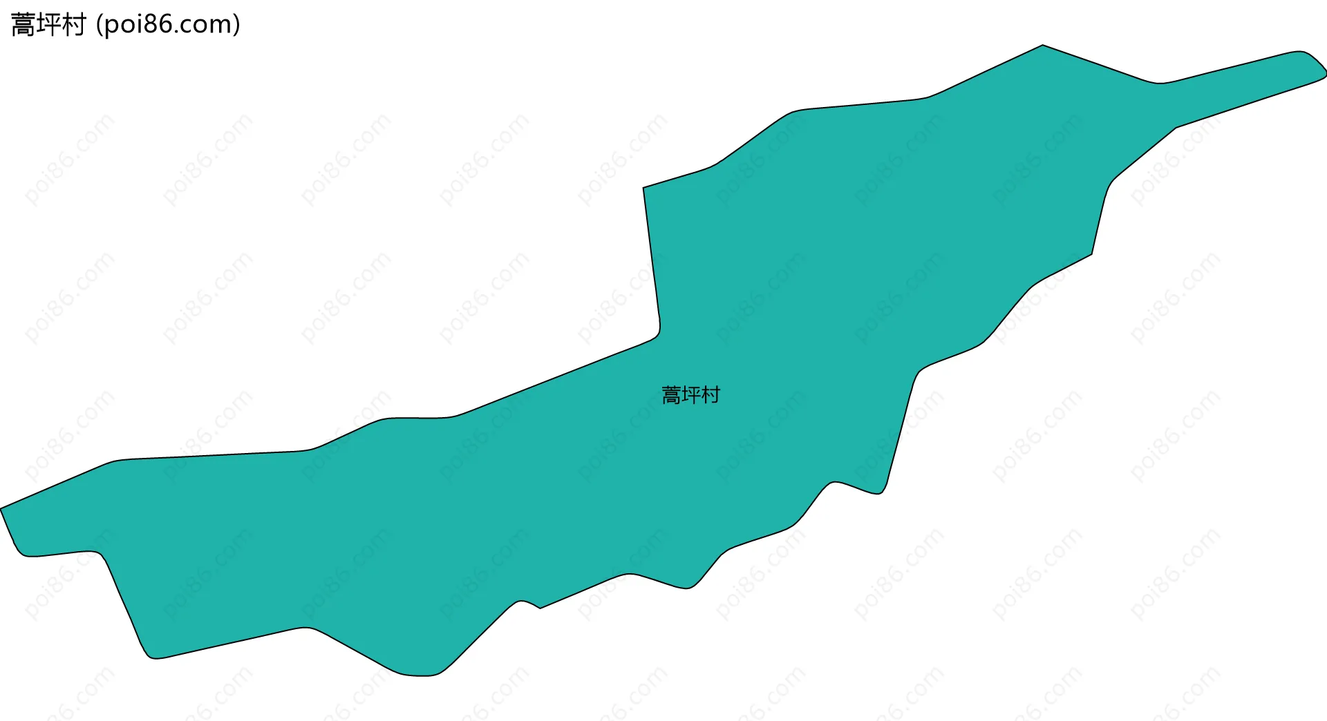 蒿坪村边界地图