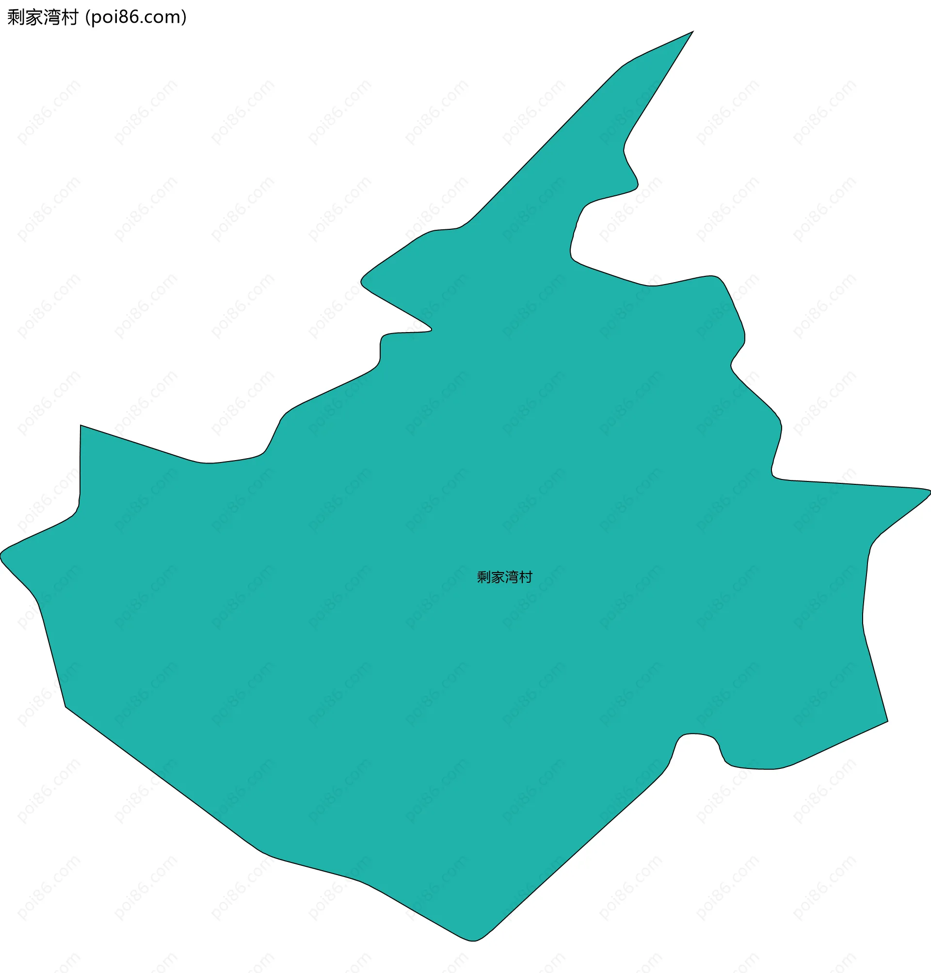 剩家湾村边界地图