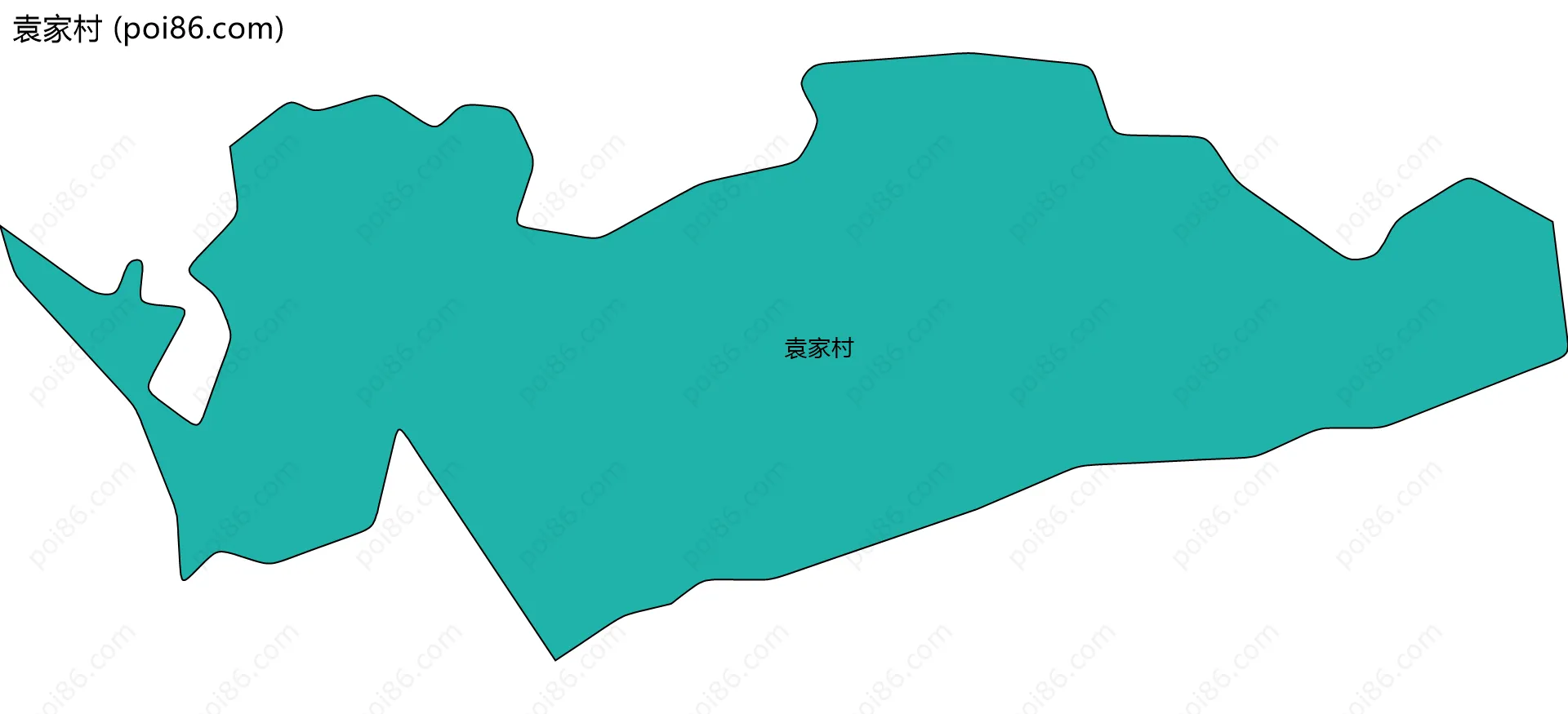 袁家村边界地图