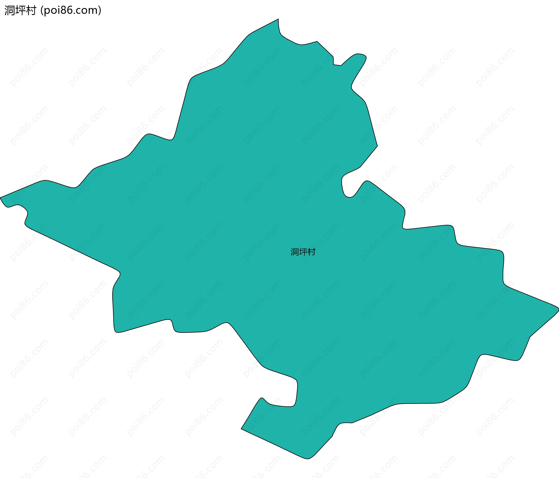 洞坪村边界地图