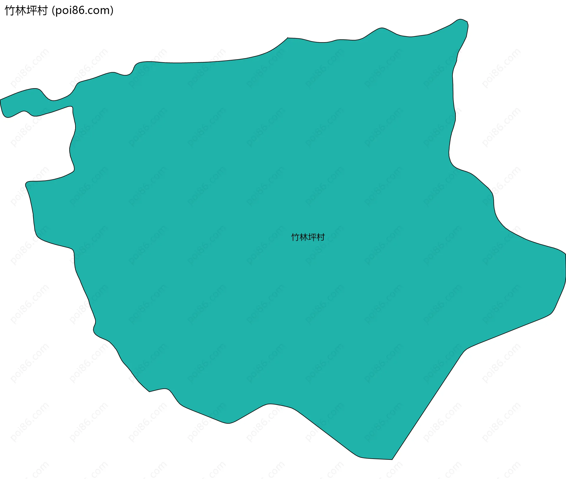 竹林坪村边界地图