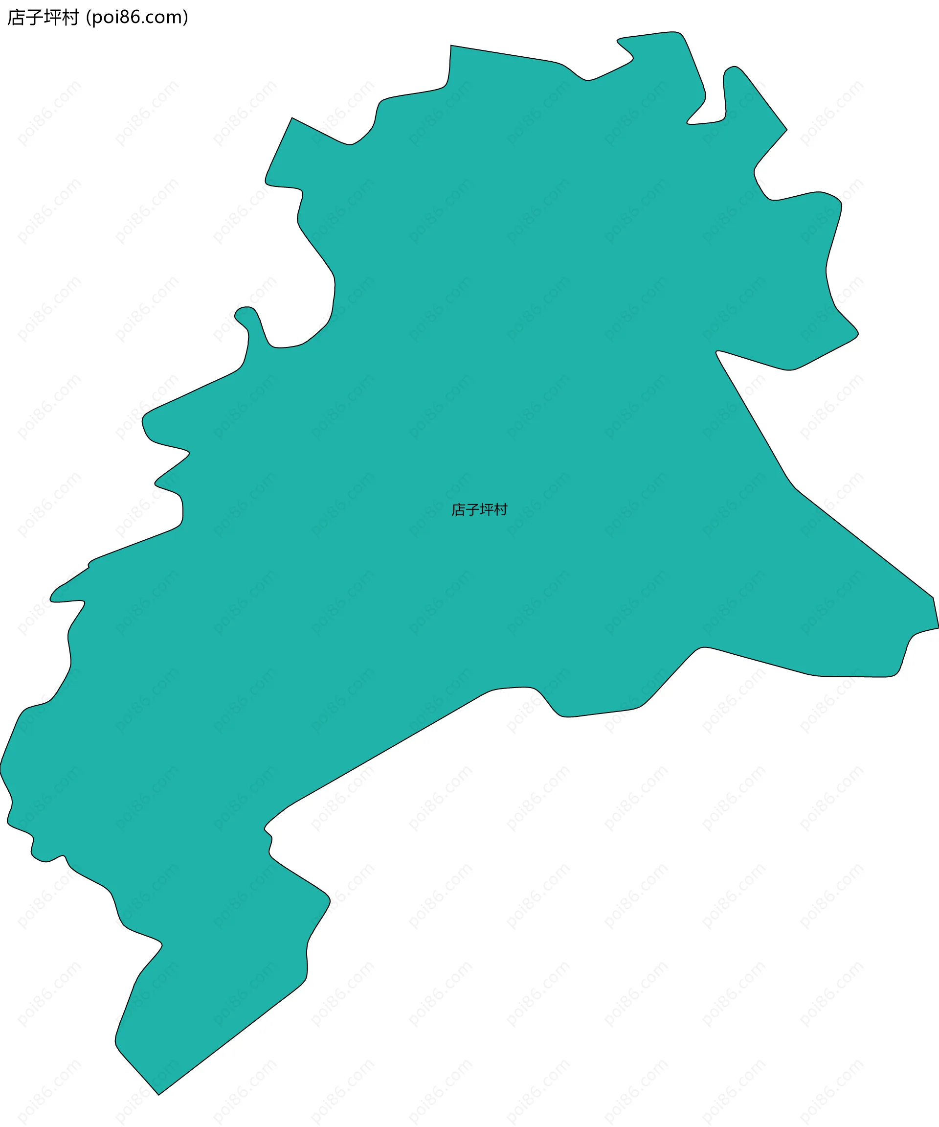 店子坪村边界地图