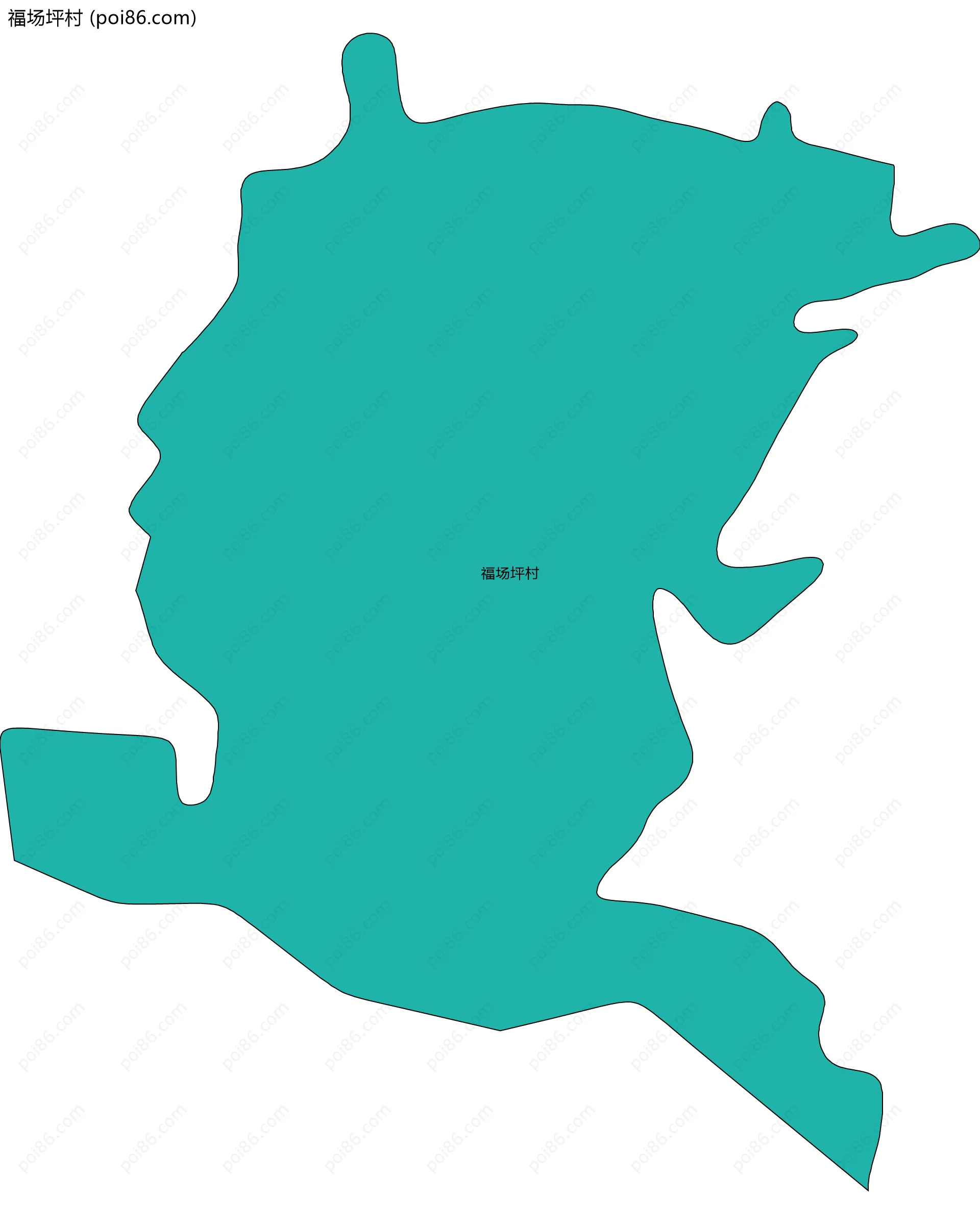 福场坪村边界地图