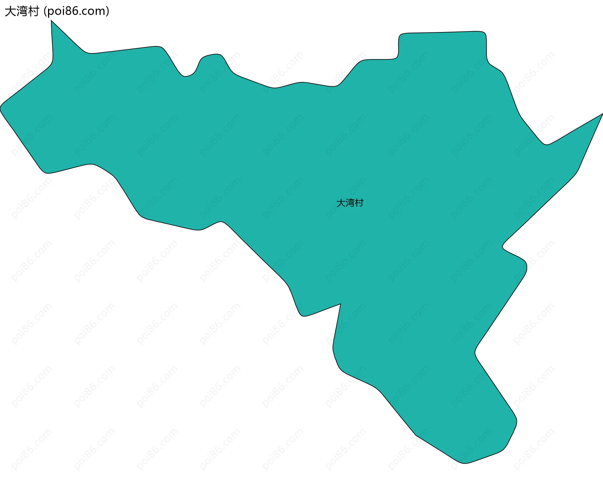 大湾村边界地图