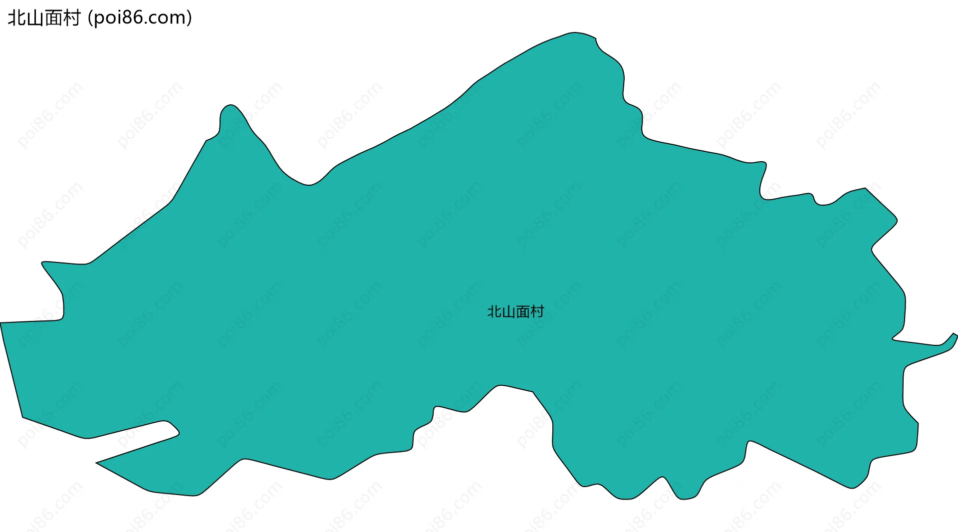 北山面村边界地图
