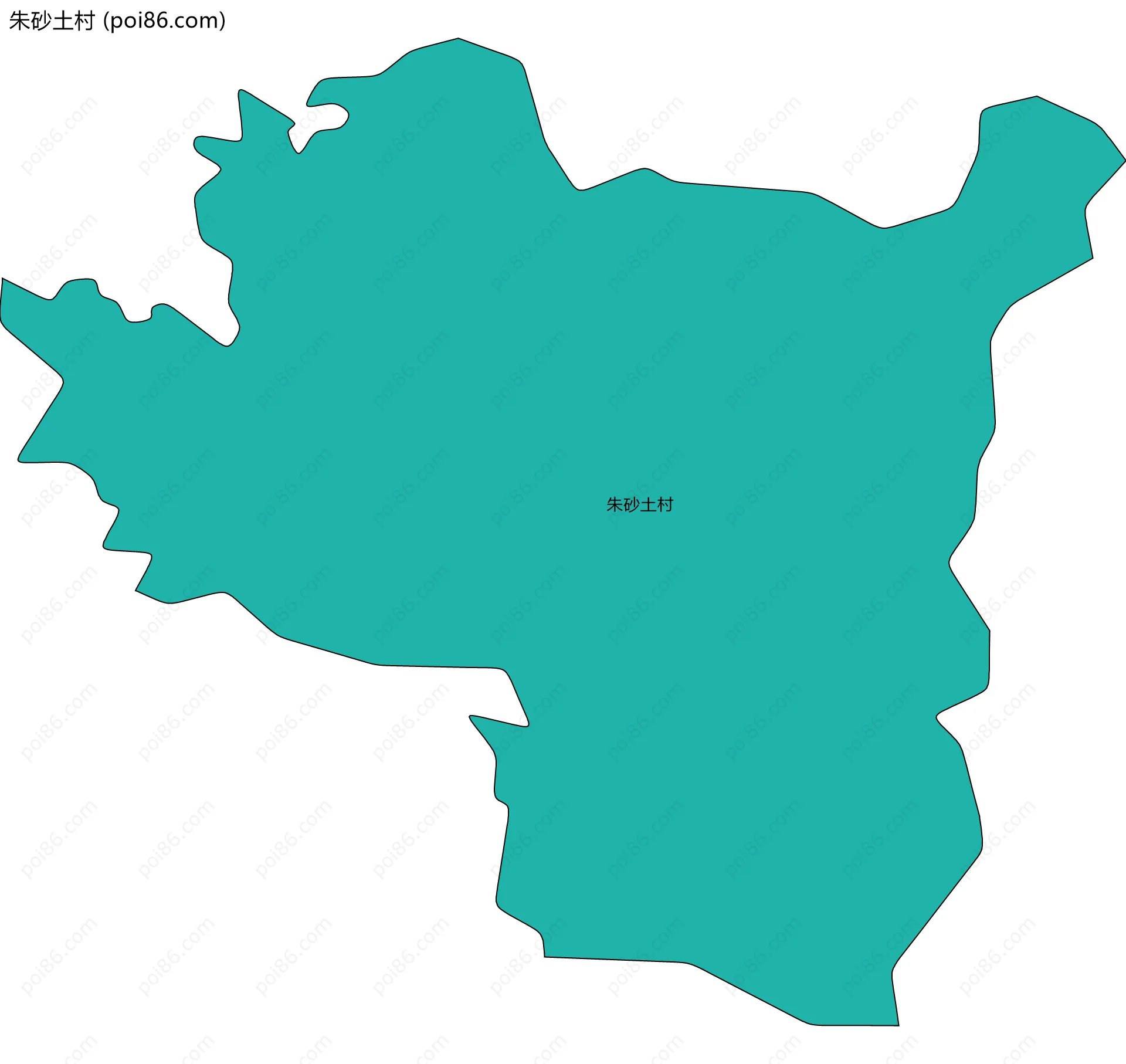 朱砂土村边界地图