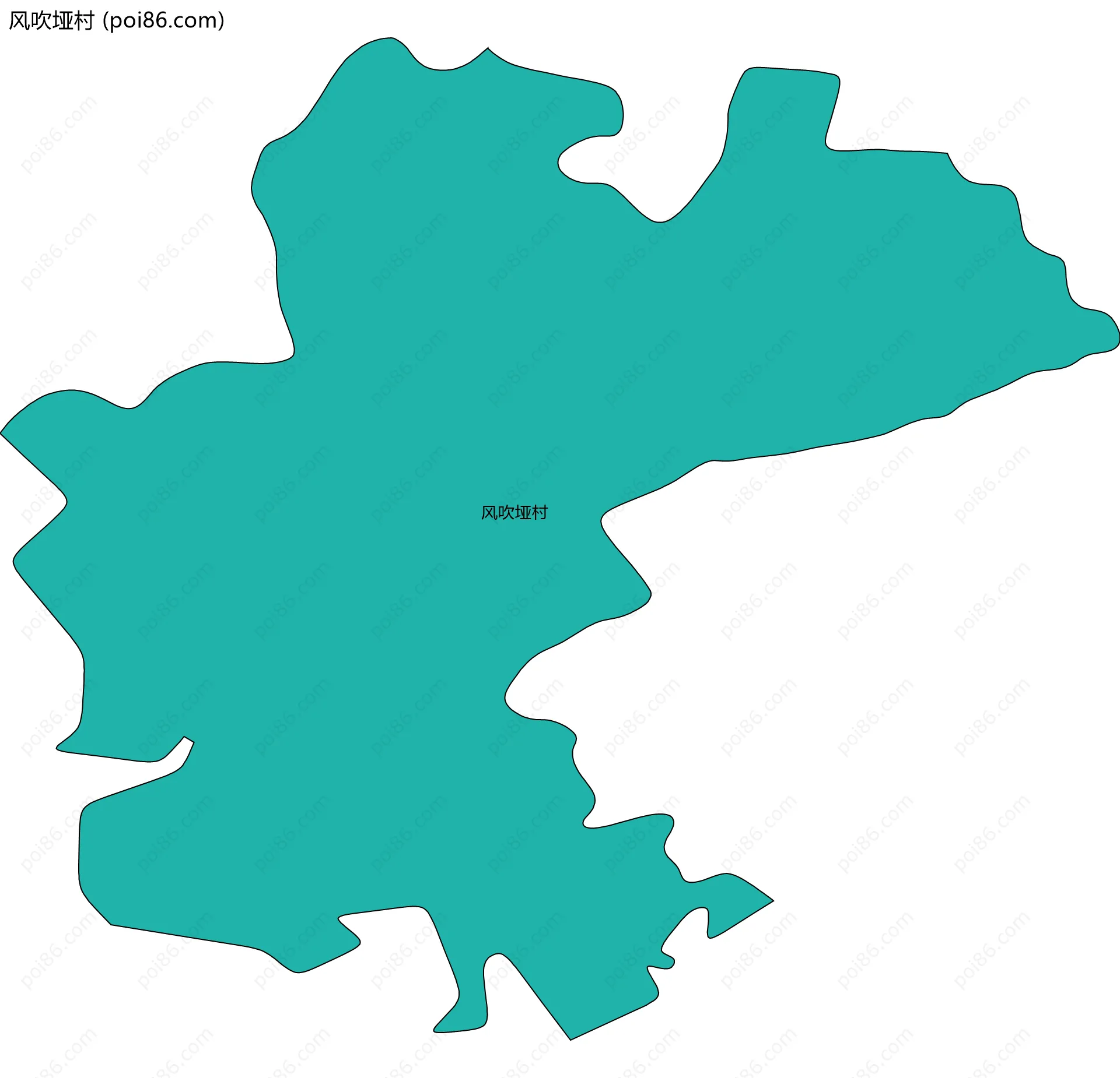 风吹垭村边界地图