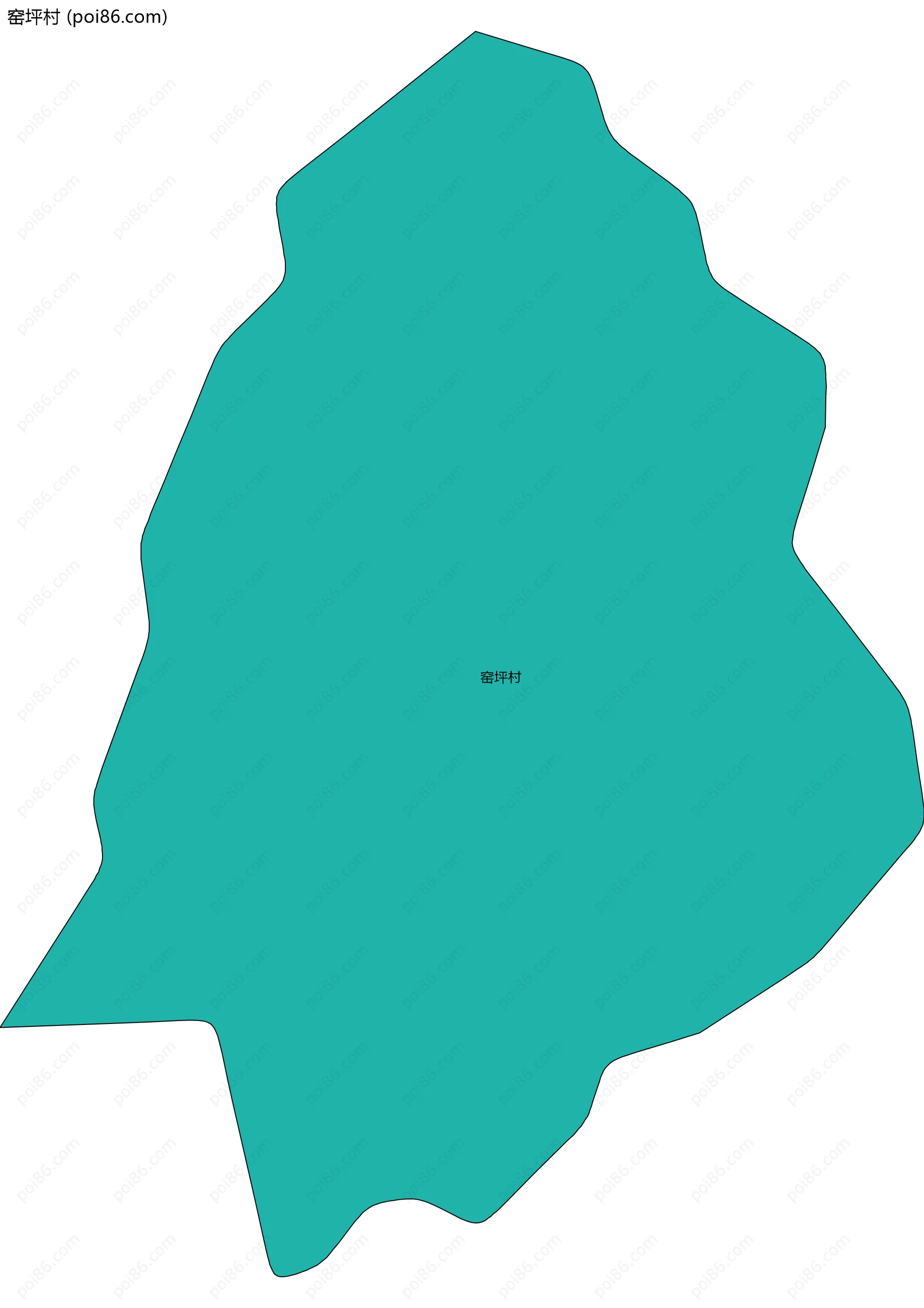 窑坪村边界地图