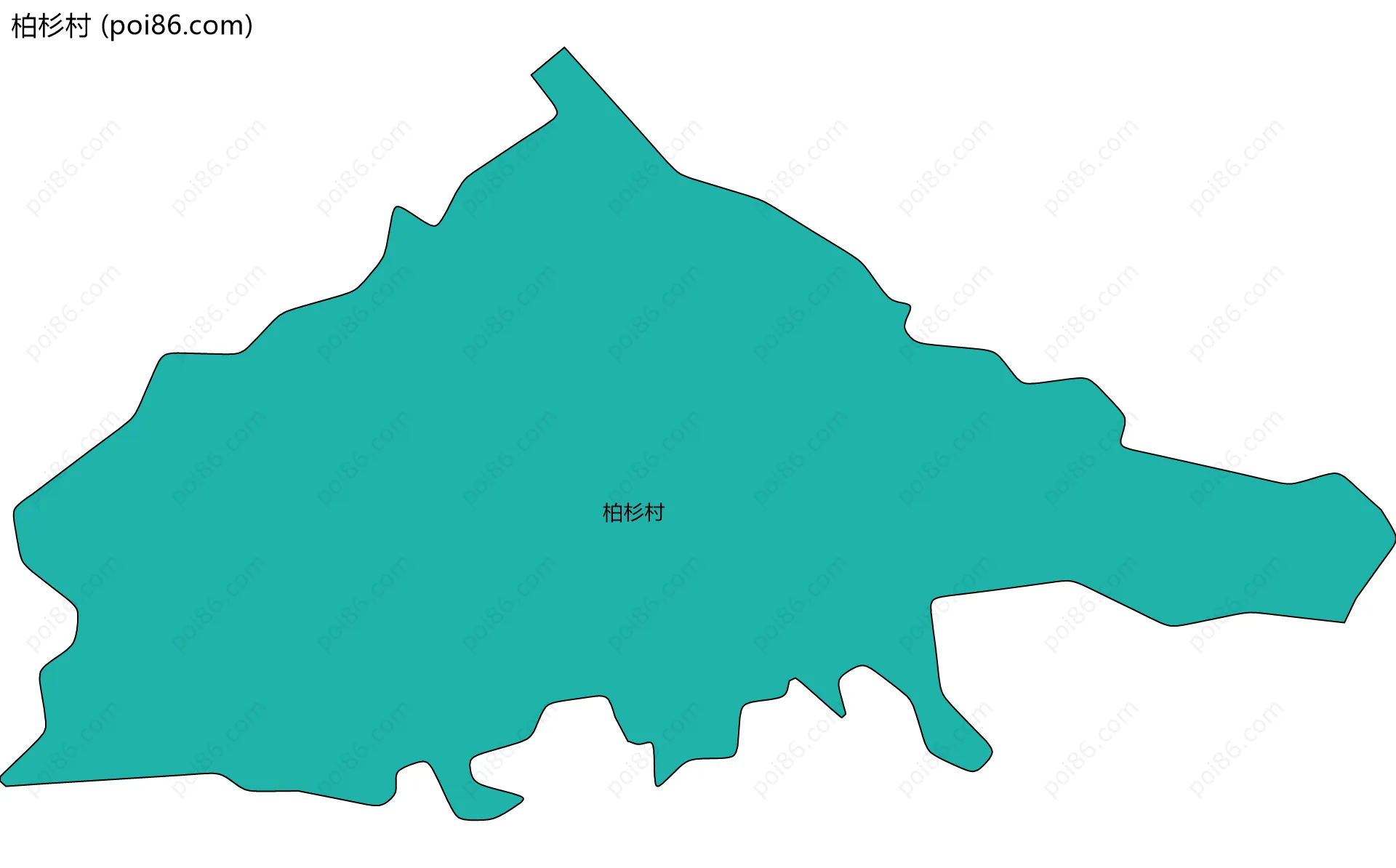 柏杉村边界地图