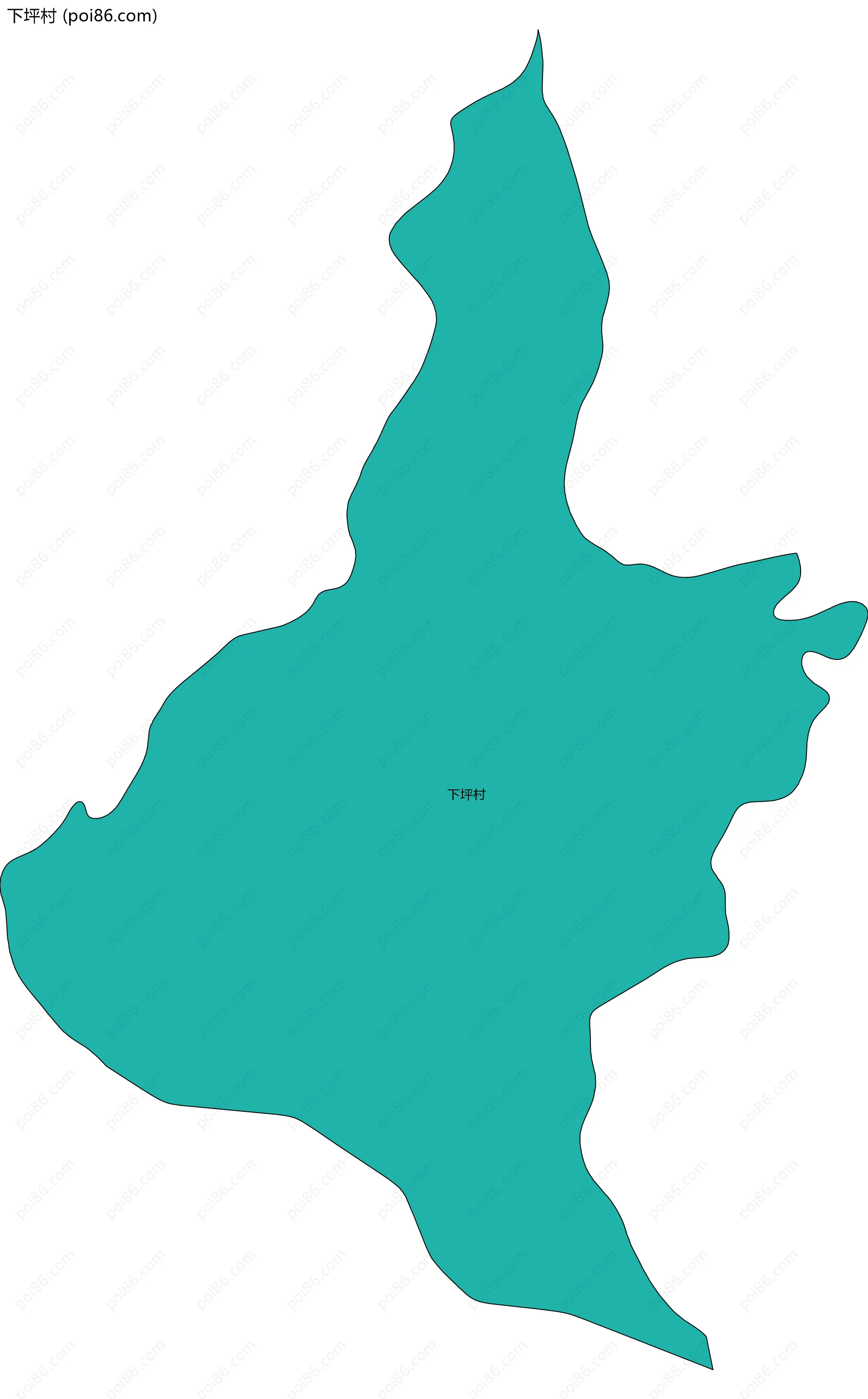 下坪村边界地图