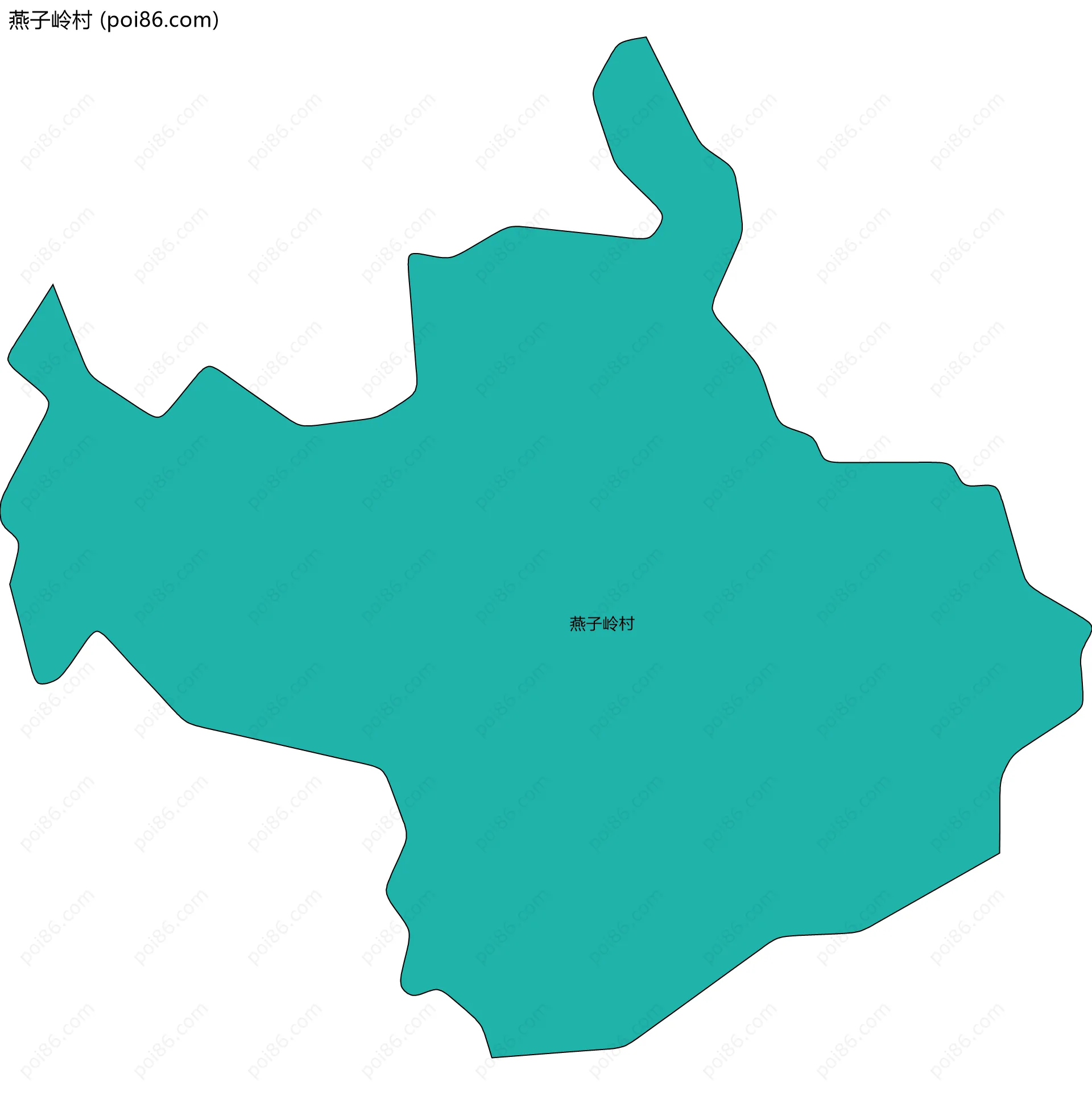 燕子岭村边界地图