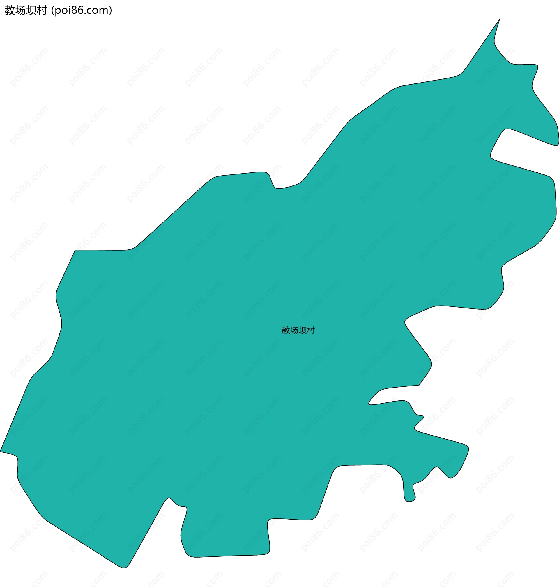 教场坝村边界地图