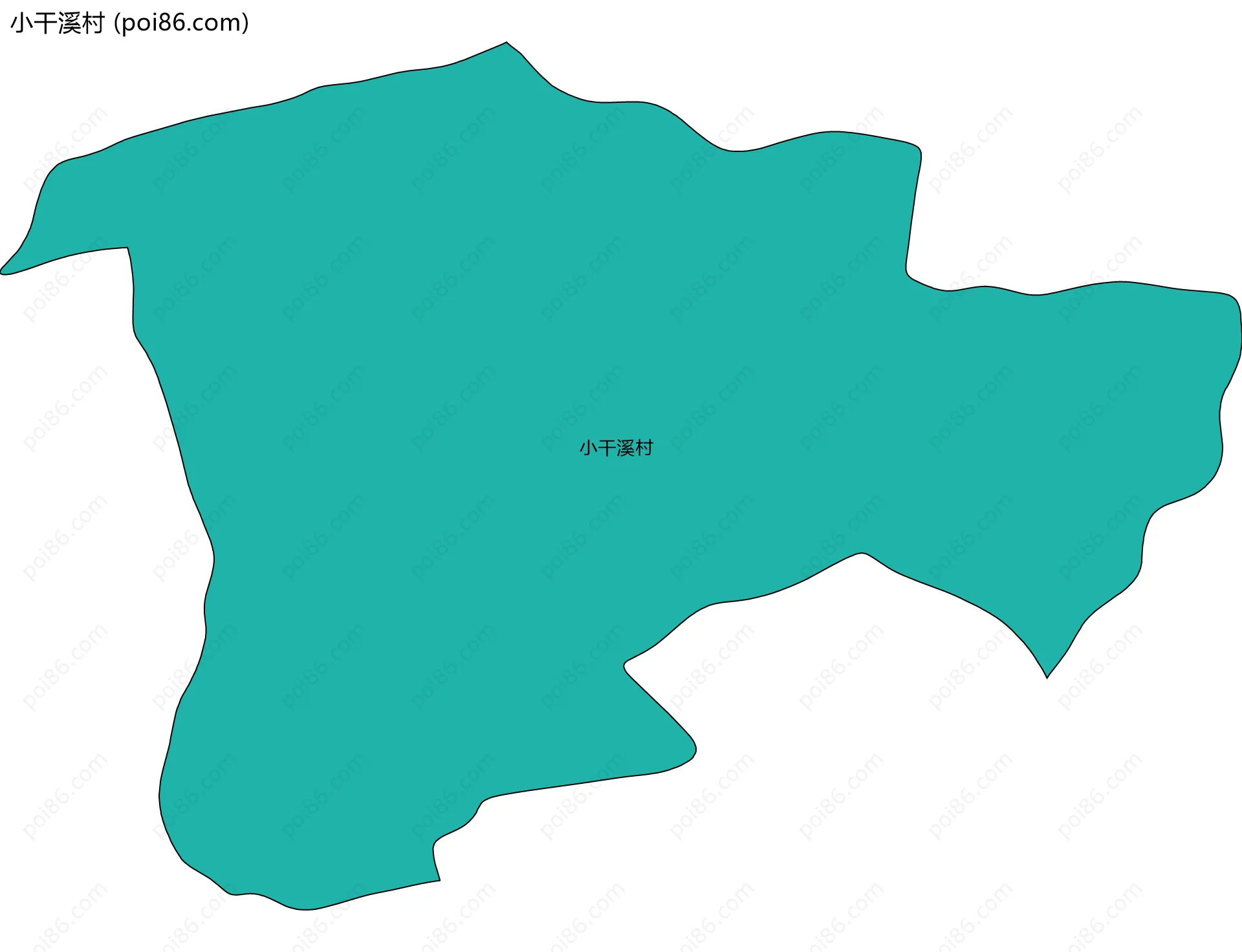 小干溪村边界地图