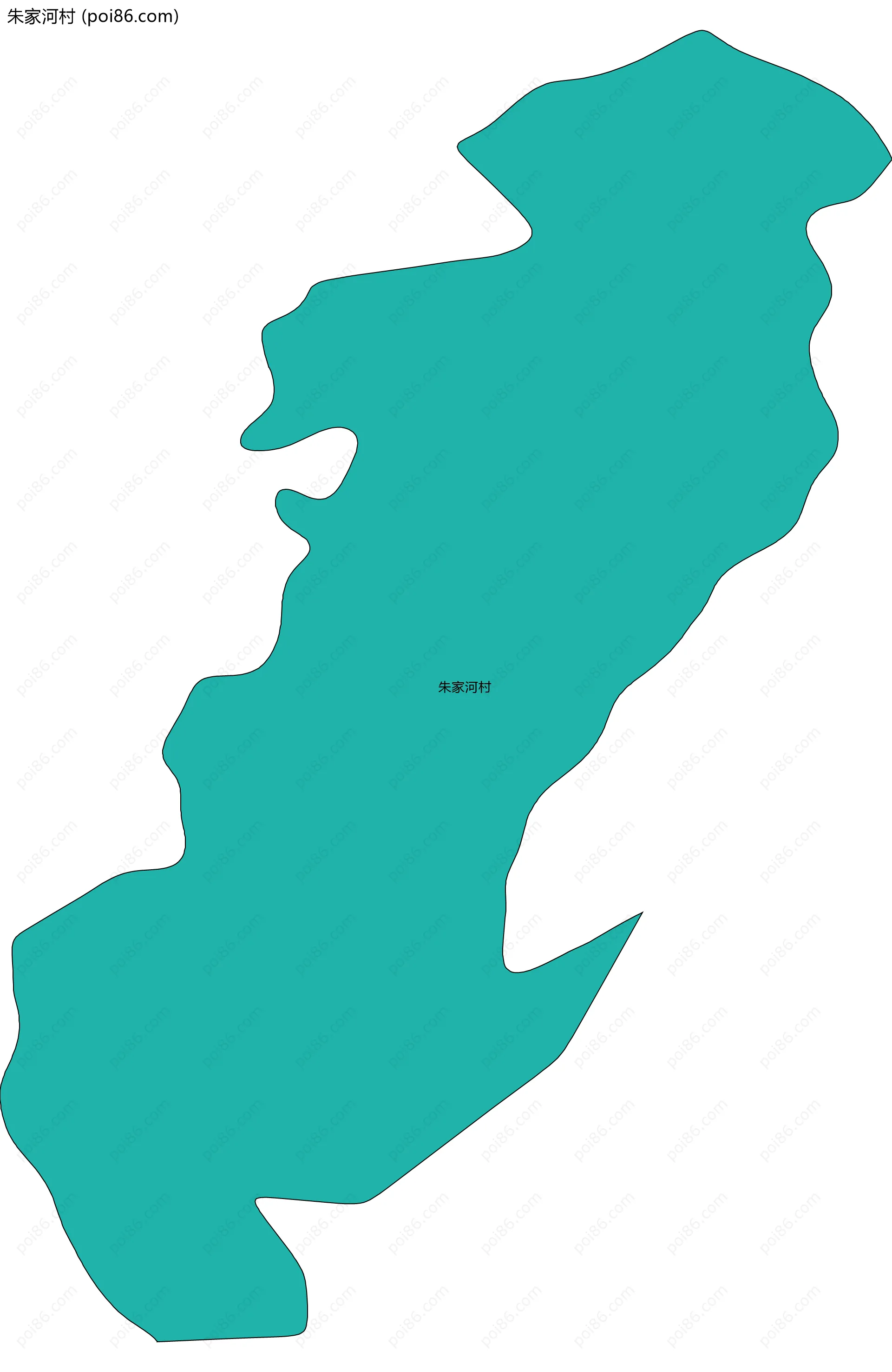 朱家河村边界地图