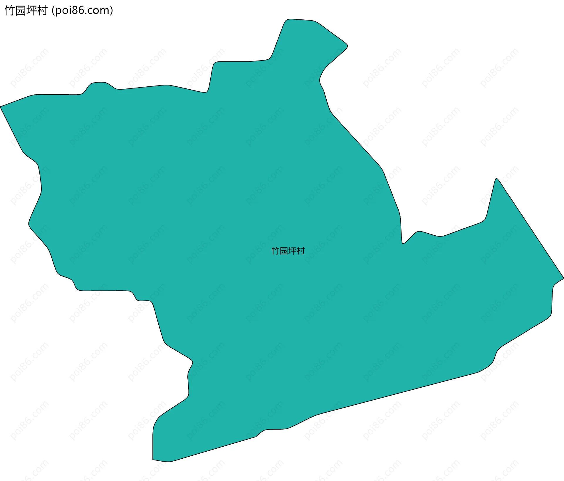 竹园坪村边界地图