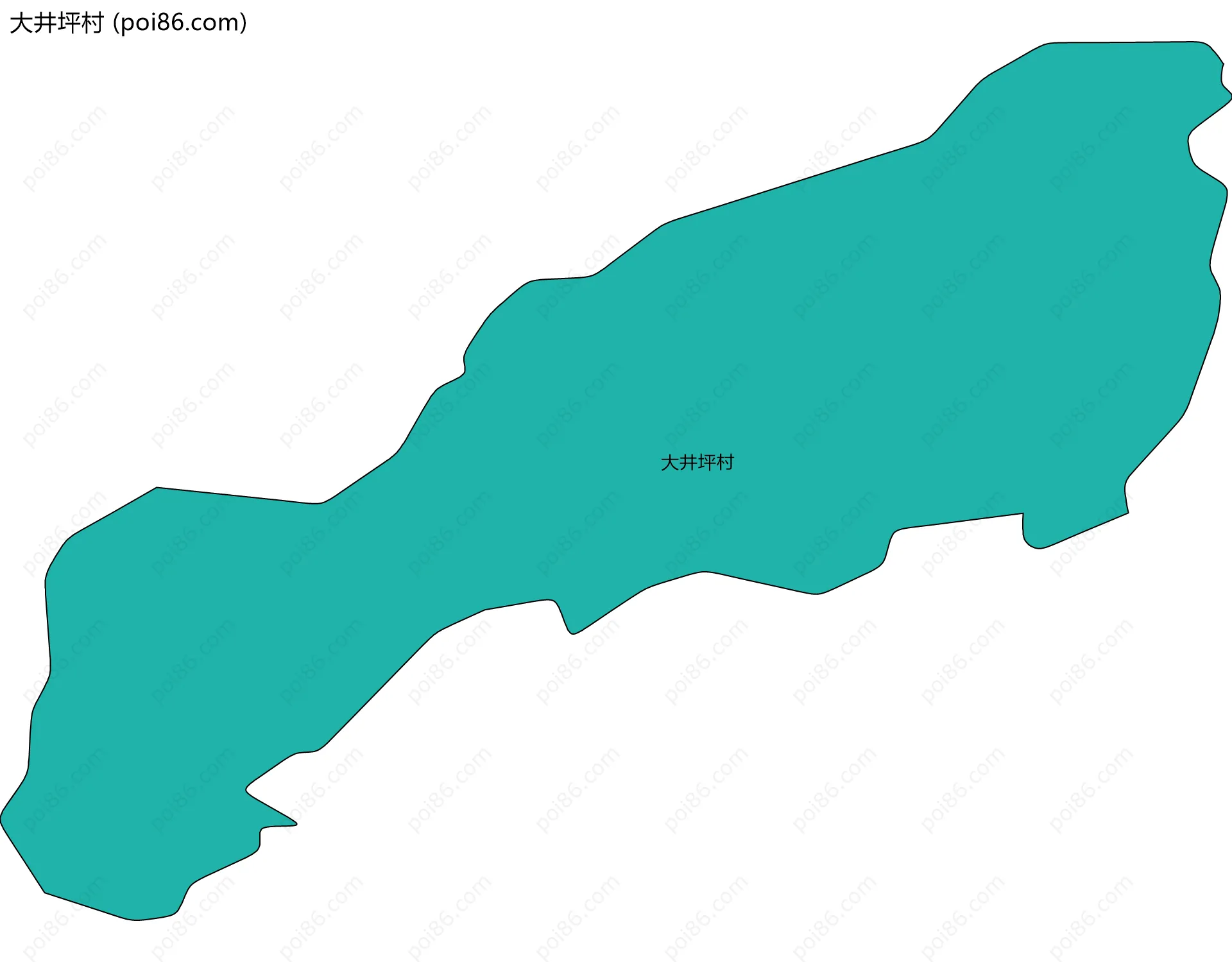 大井坪村边界地图