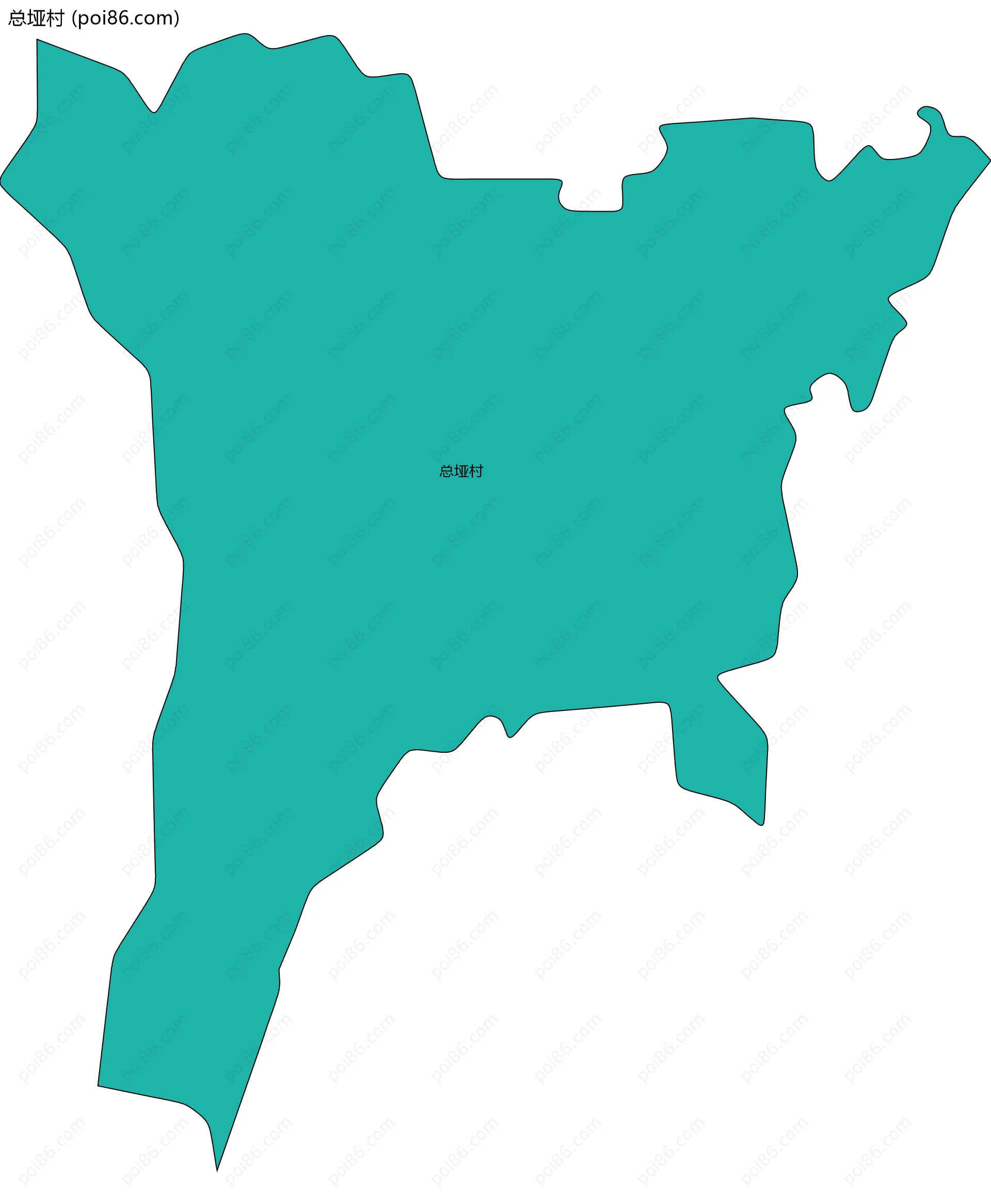 总垭村边界地图