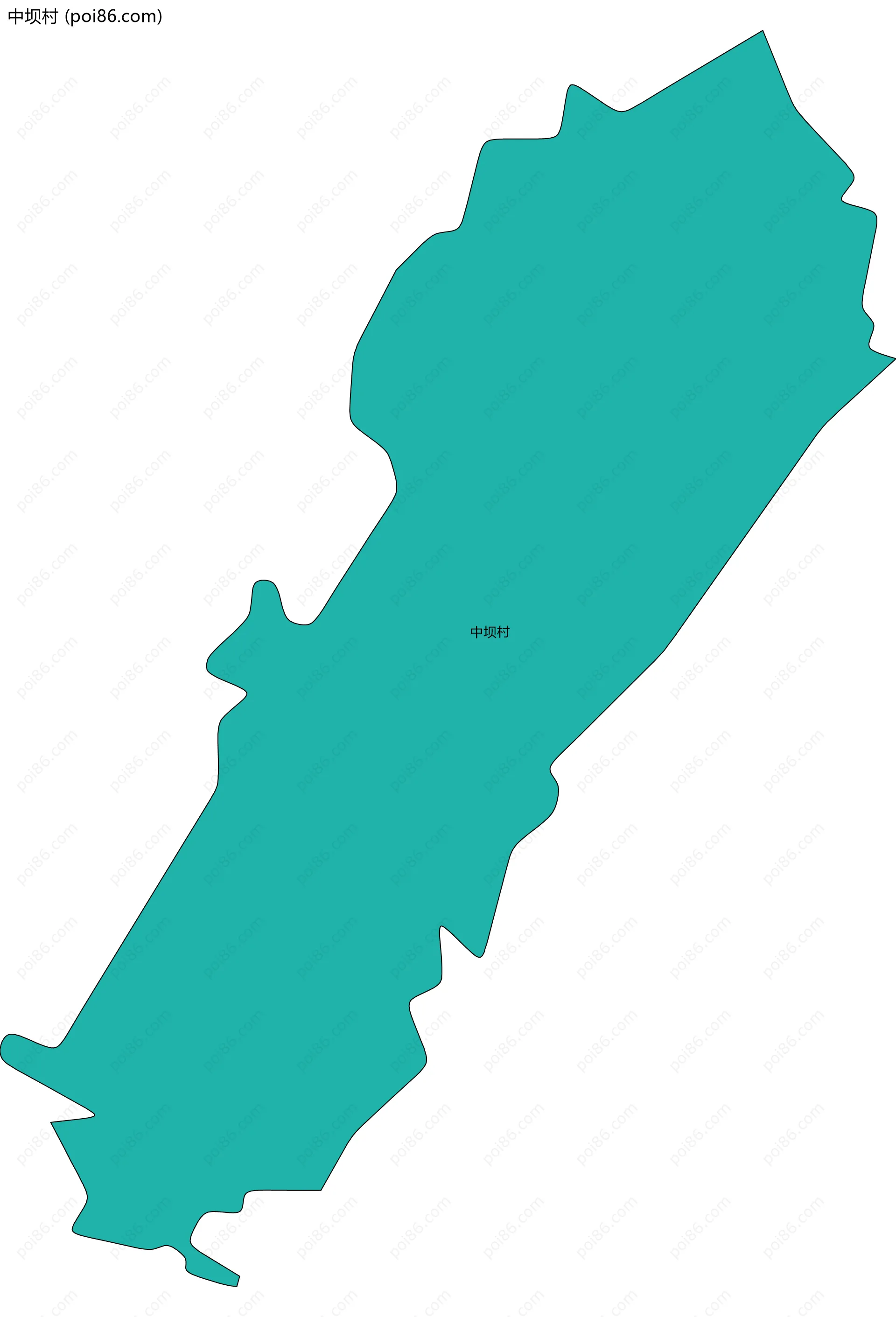 中坝村边界地图