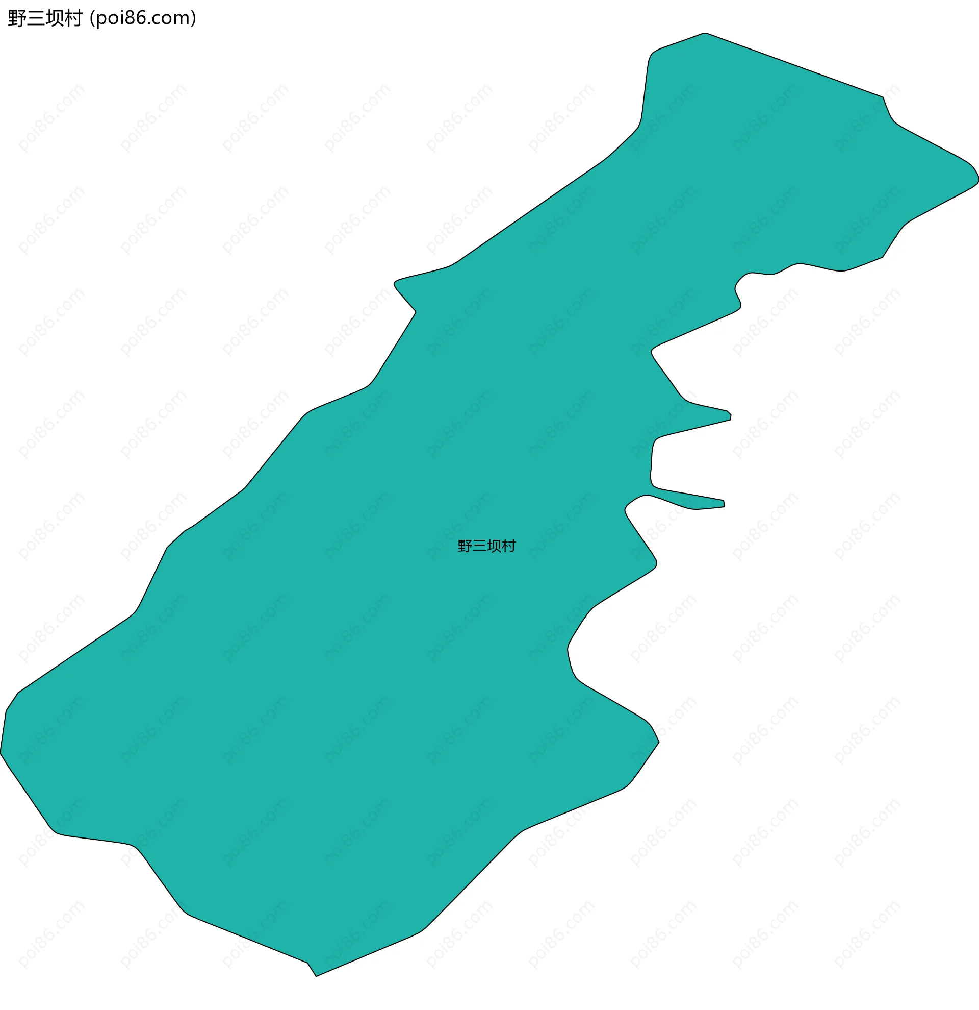 野三坝村边界地图