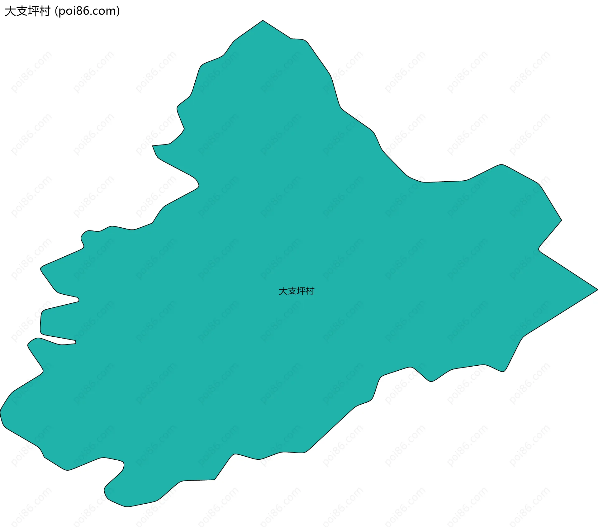大支坪村边界地图