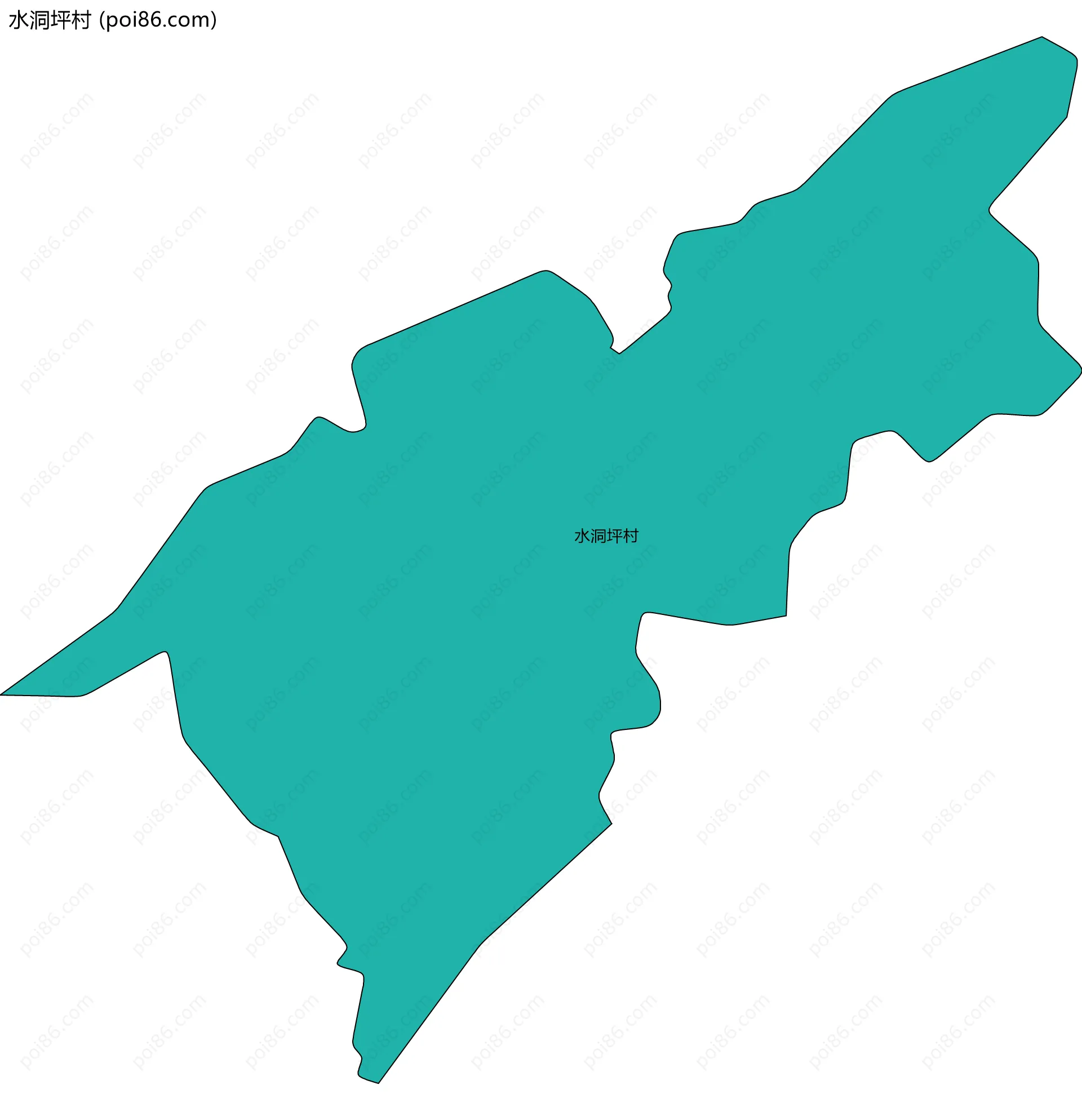 水洞坪村边界地图