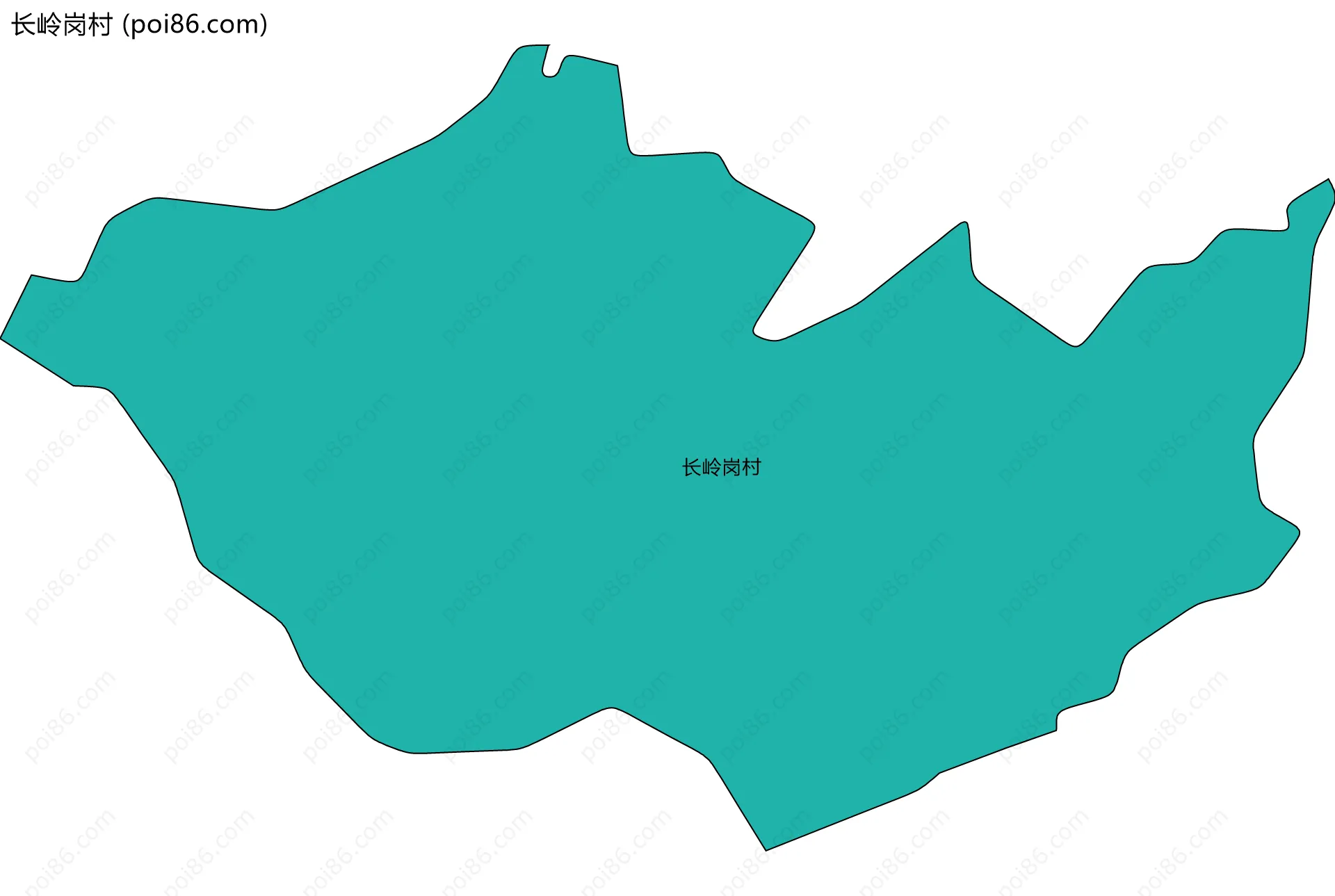 长岭岗村边界地图