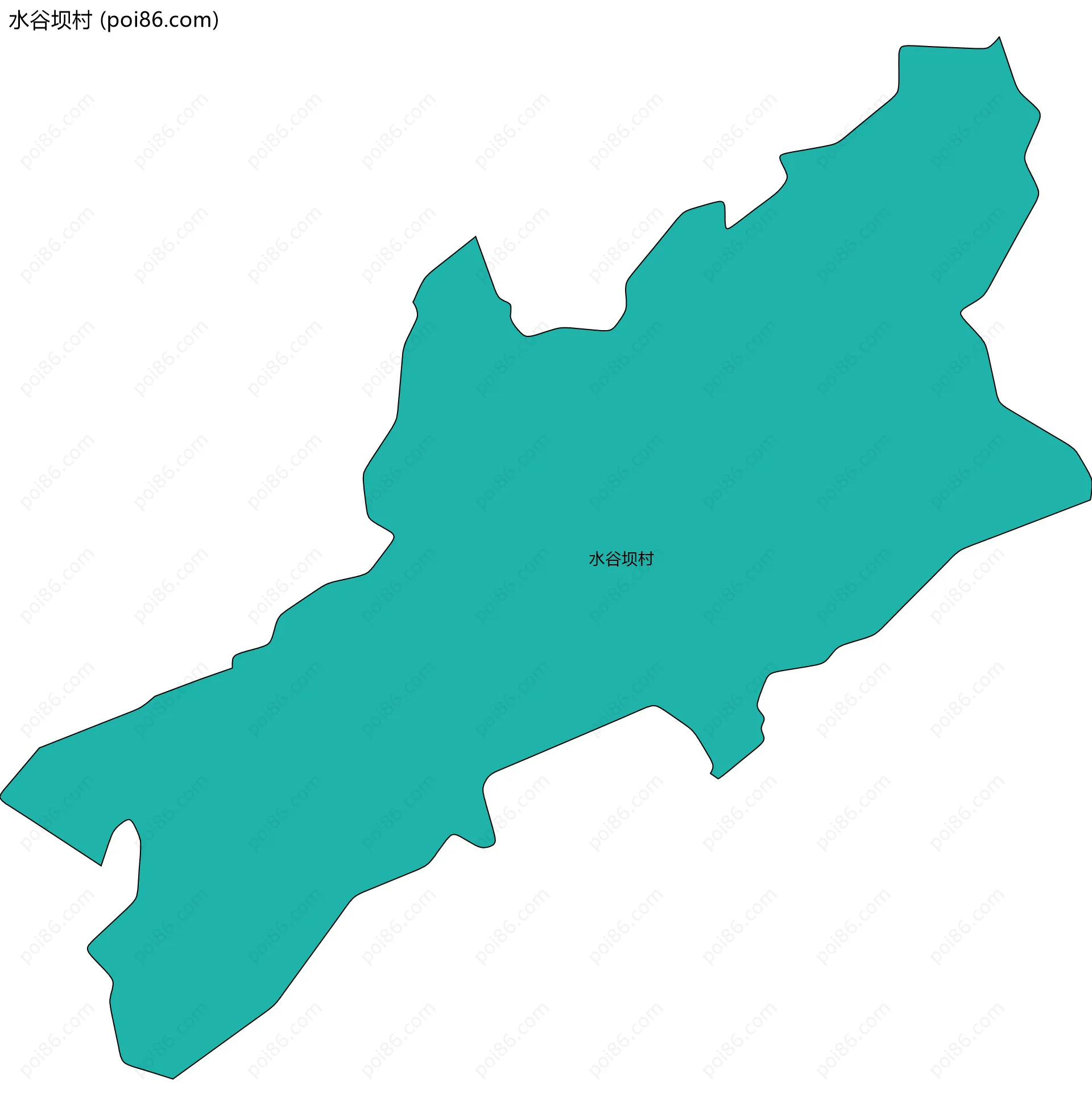 水谷坝村边界地图