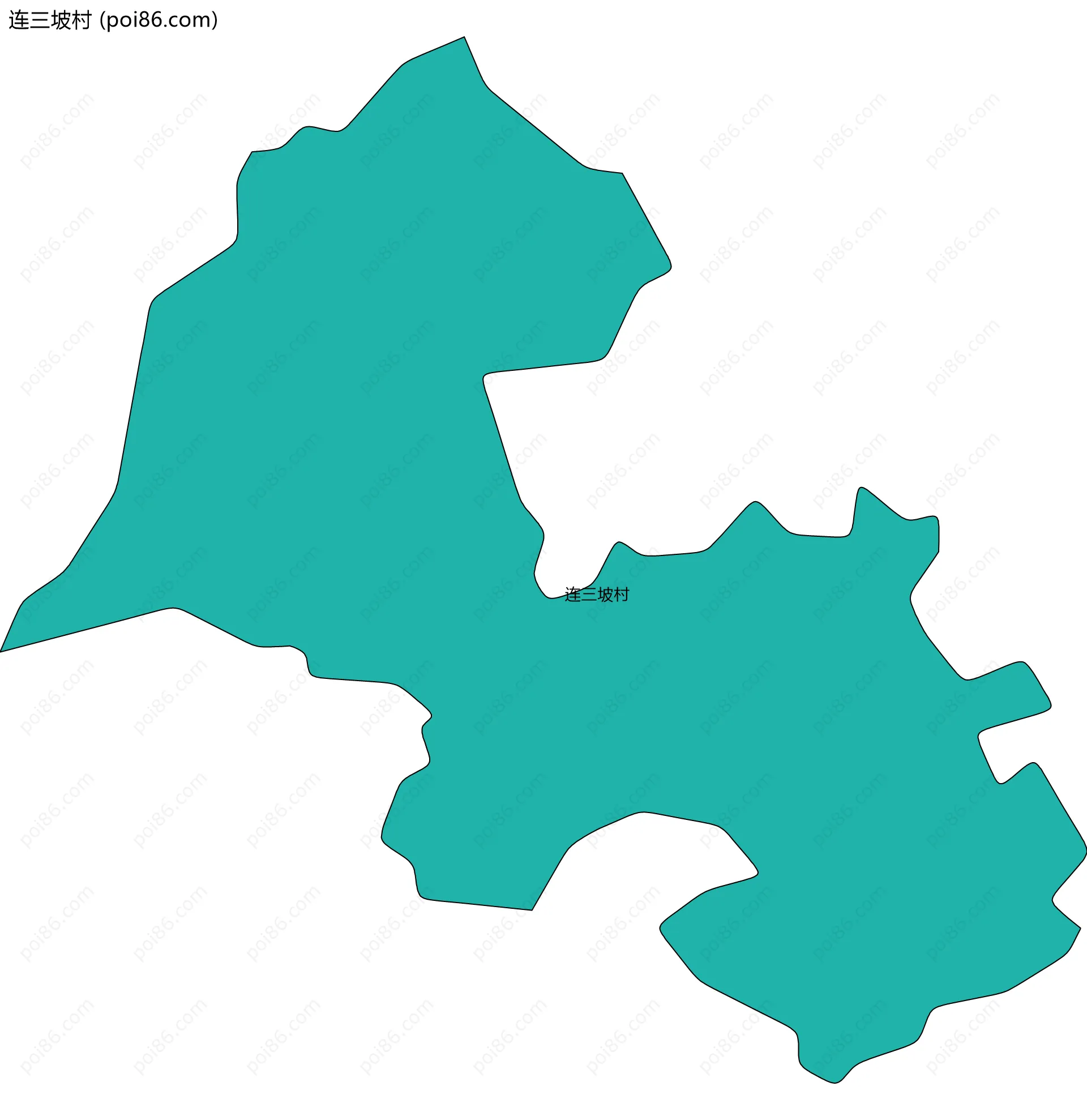 连三坡村边界地图