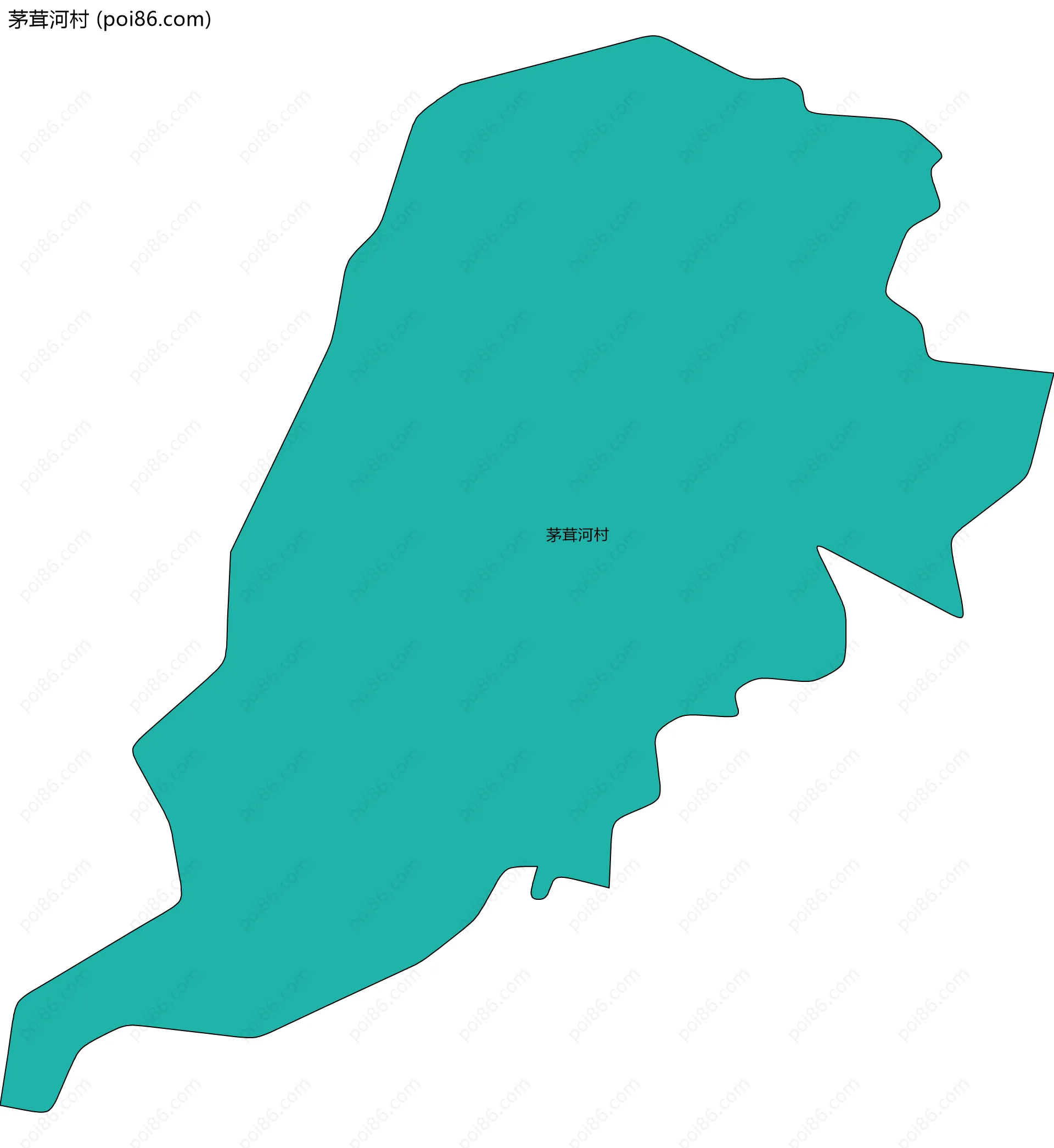 茅茸河村边界地图